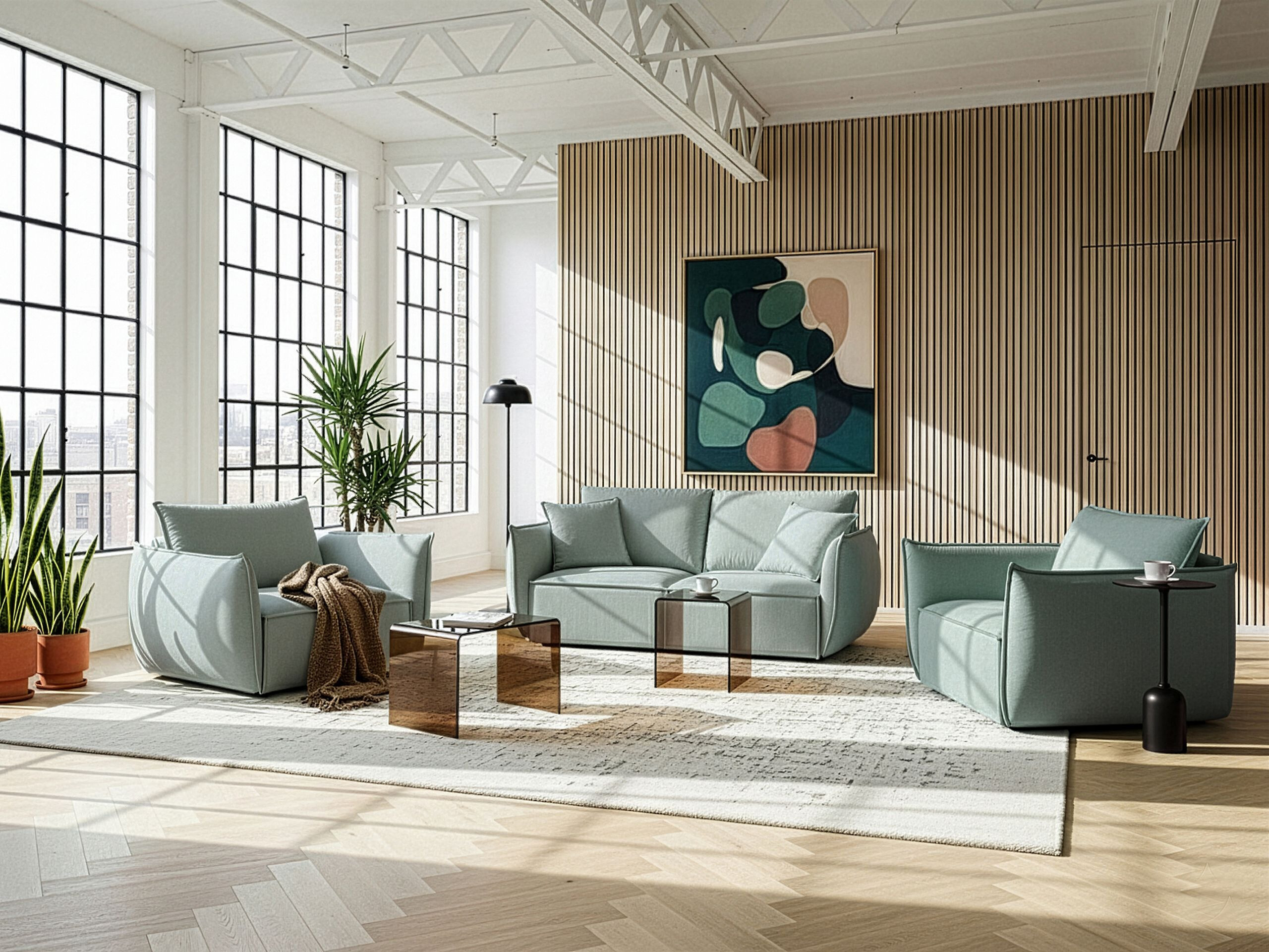 Tapecirani namještaj Berwyn 3024 (Svijetlo zelena)