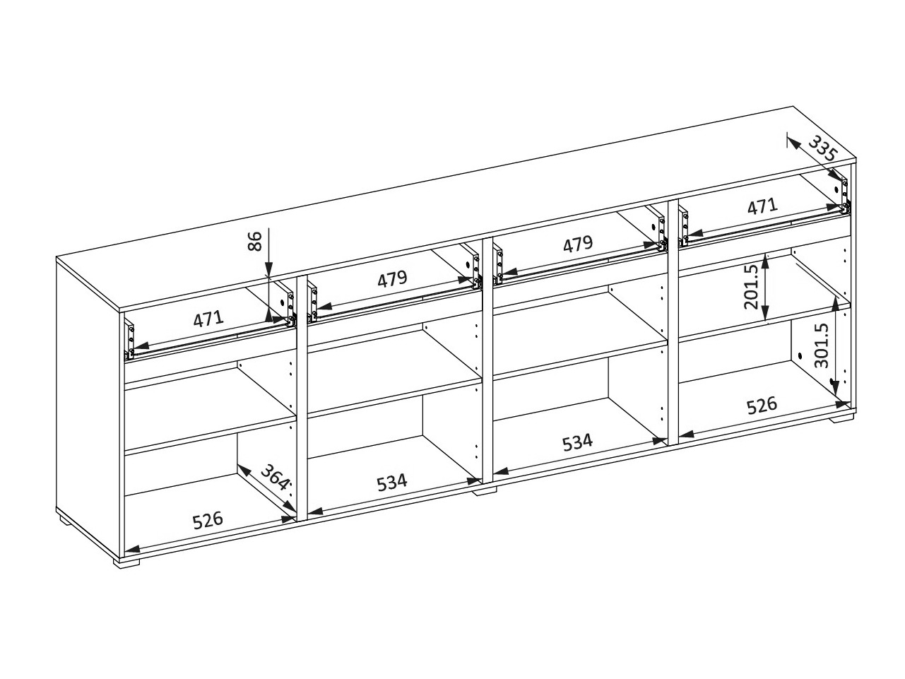 Komoda Alfere 100 (Hrast Wotan)