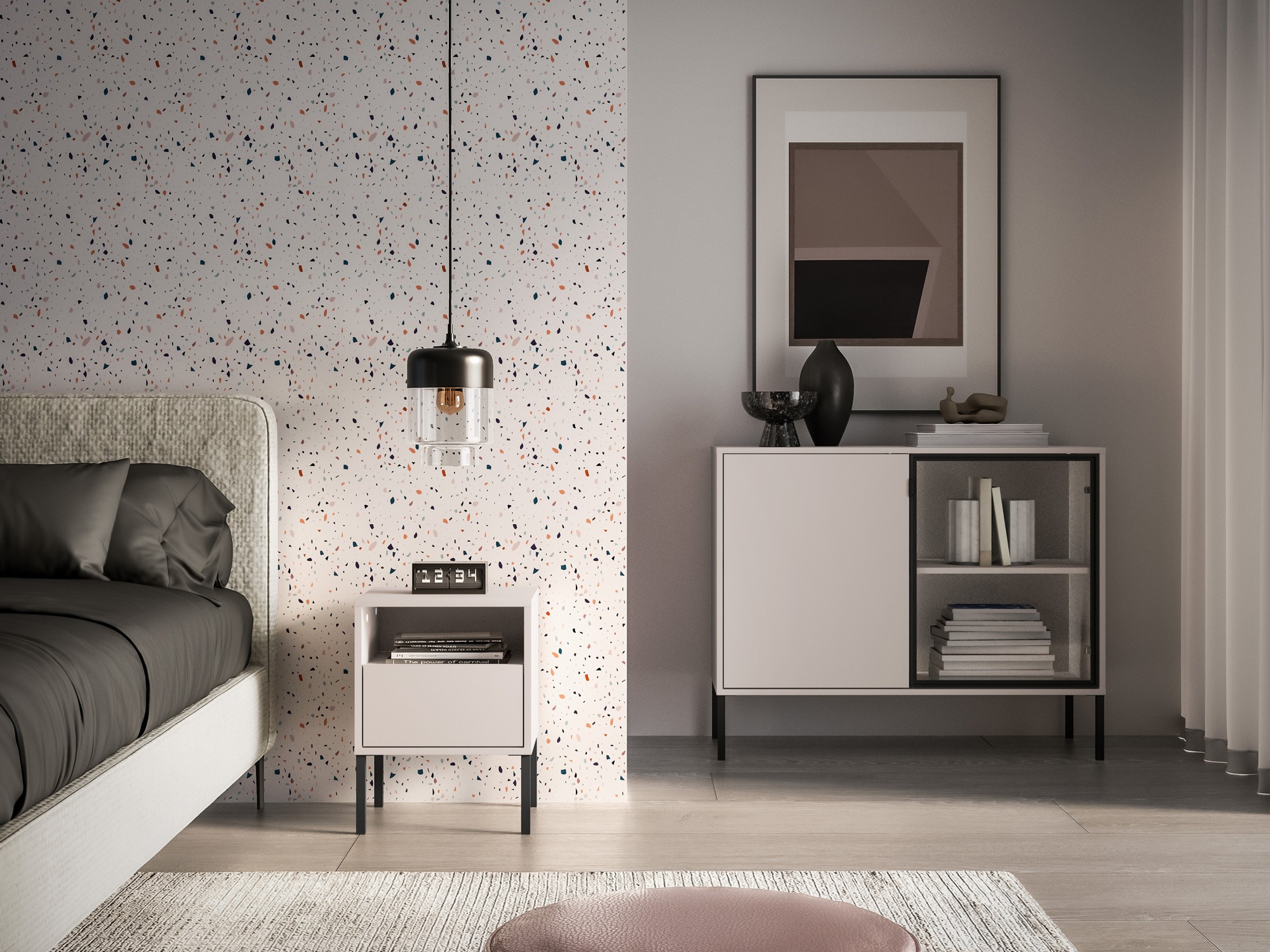 Noćni ormarić Virsalo 104 (Kašmir)