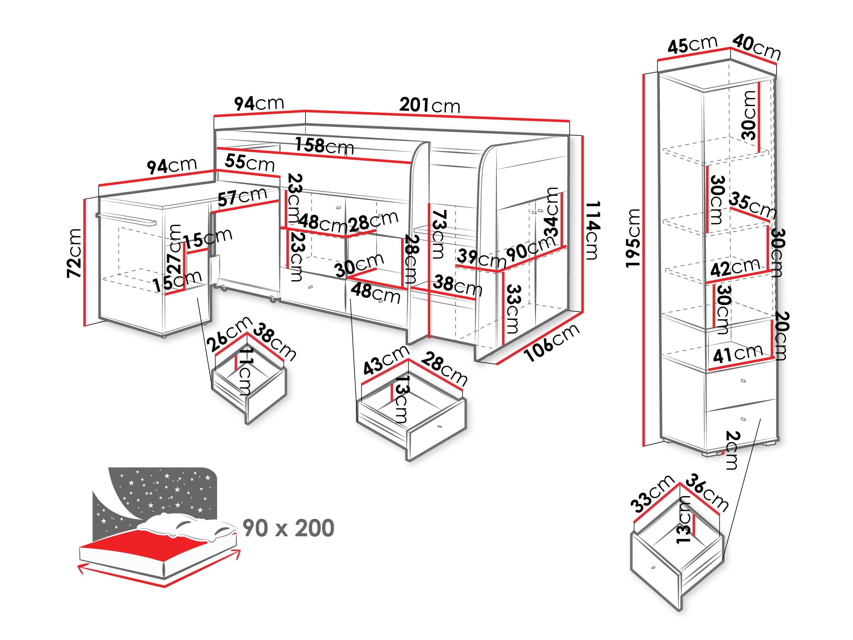 Set za dječju sobu Ciravie 109