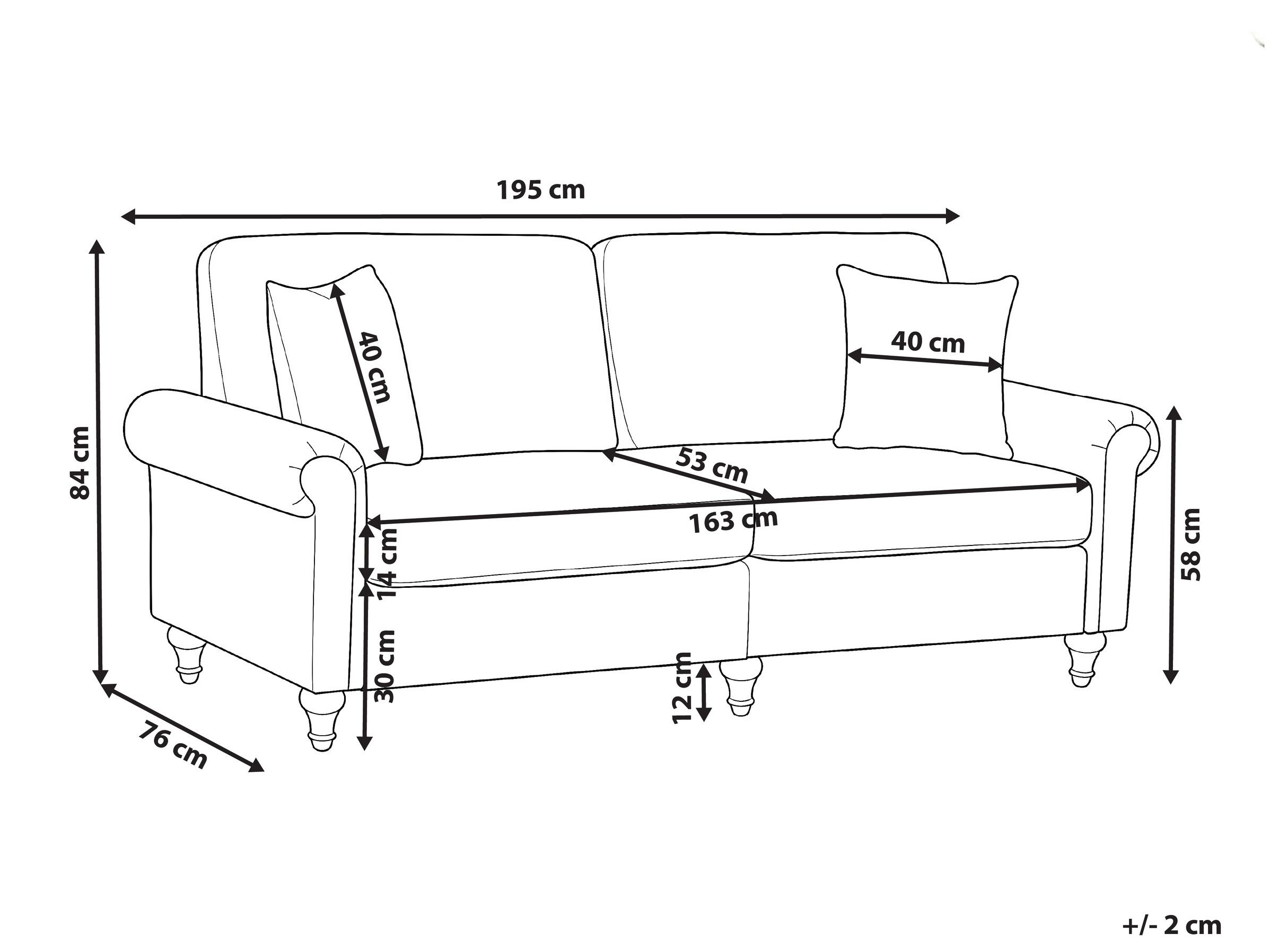 Kauč Berwyn 3035 (Smeđa)