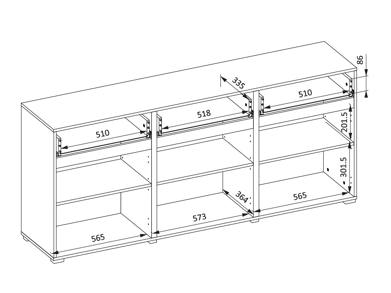 Komoda Alfere 103 (Hrast Wotan)