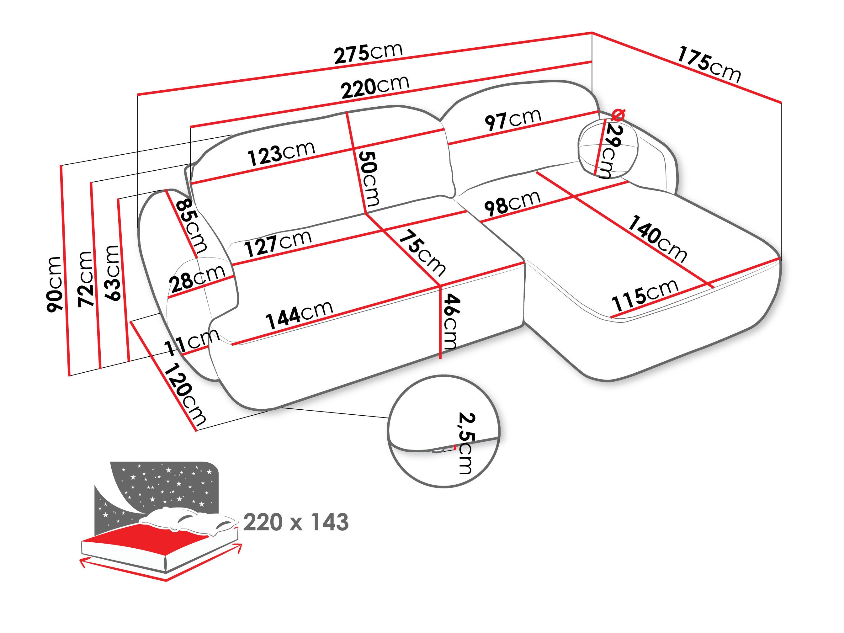 Kutna garnitura TrendyNest 110 (Now Or Never 03)