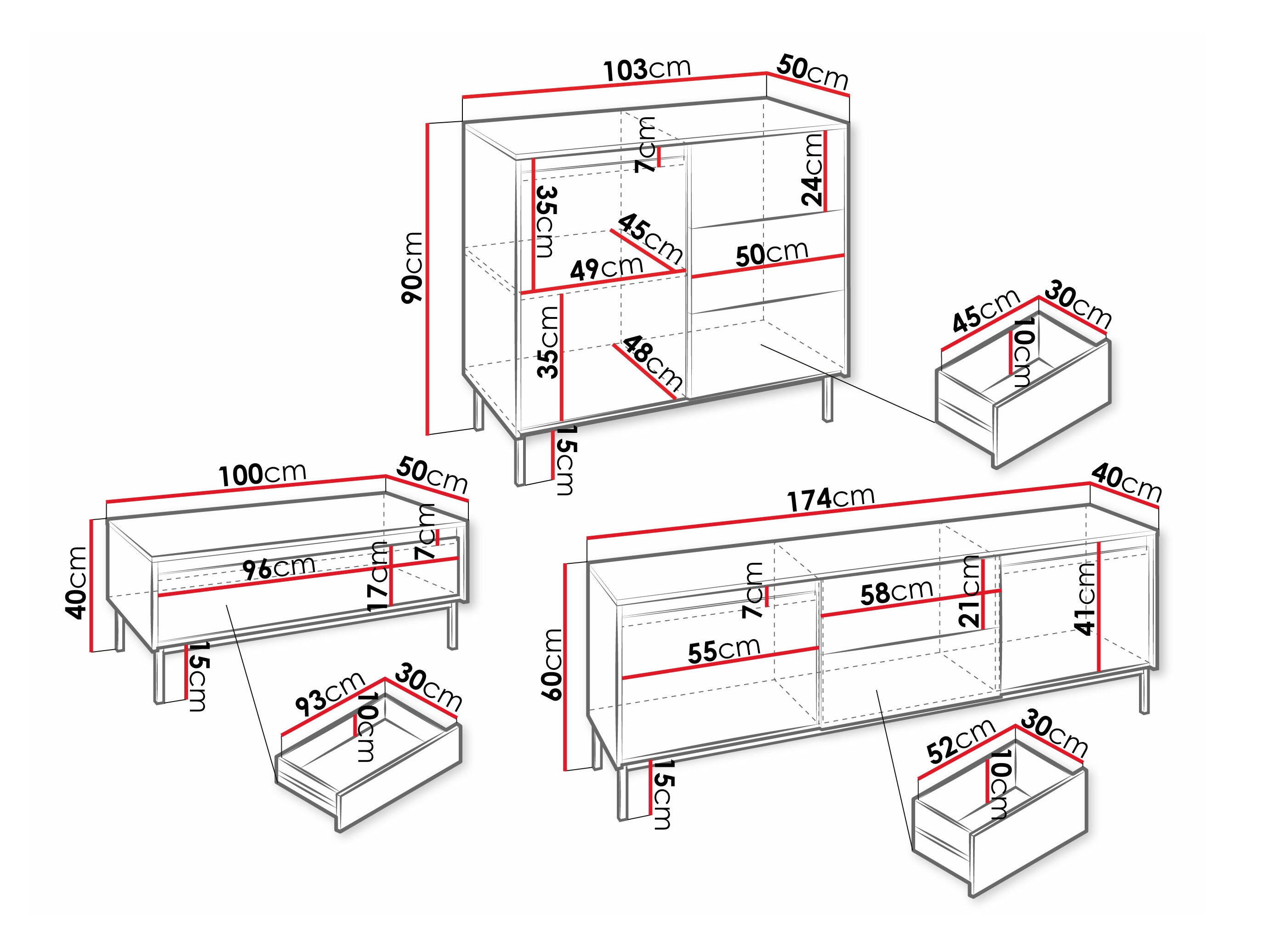 Set za dnevni boravak Comfivo Delruva II (Bijela)