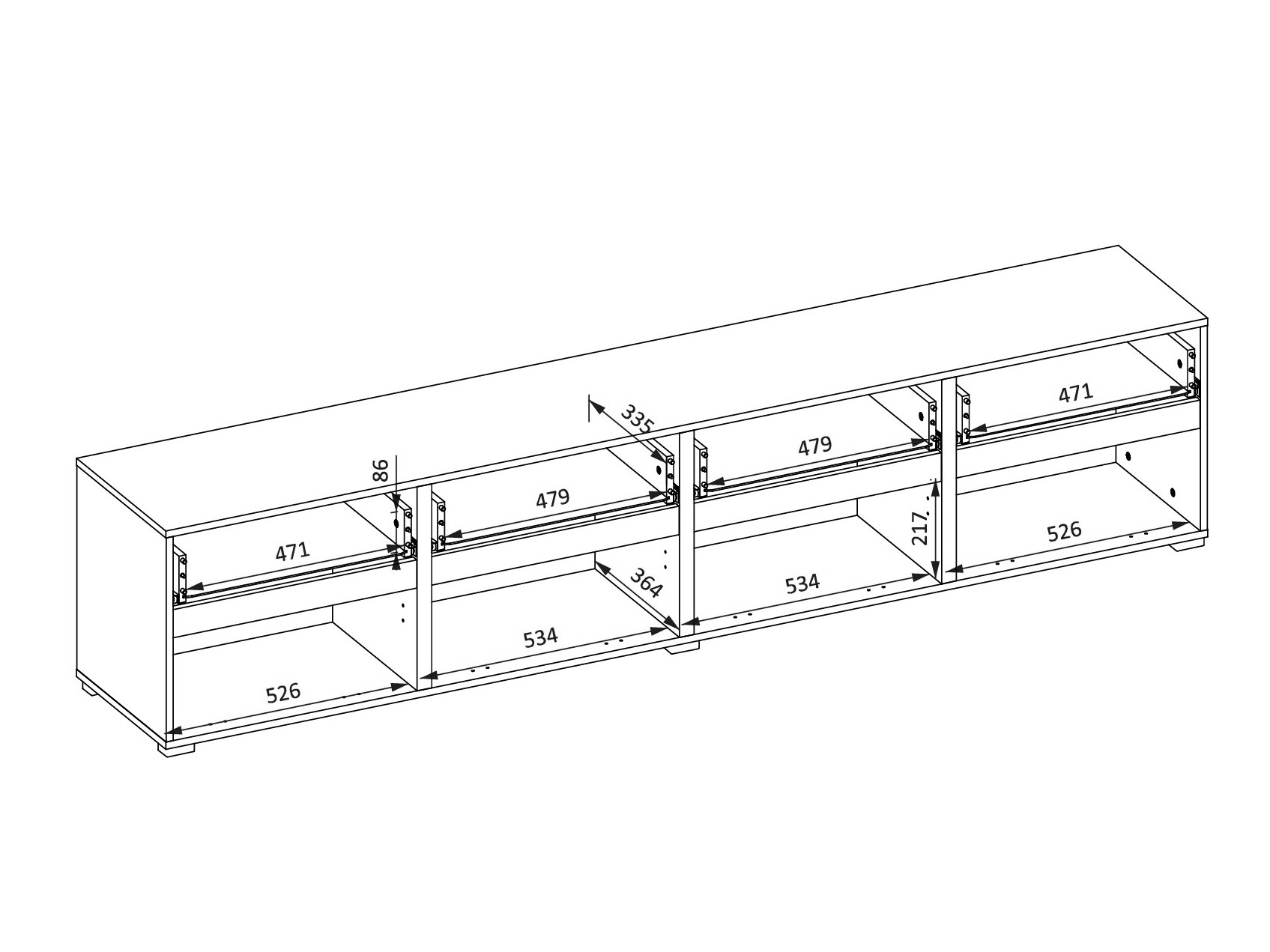 TV stol Alfere 101 (Bijela)