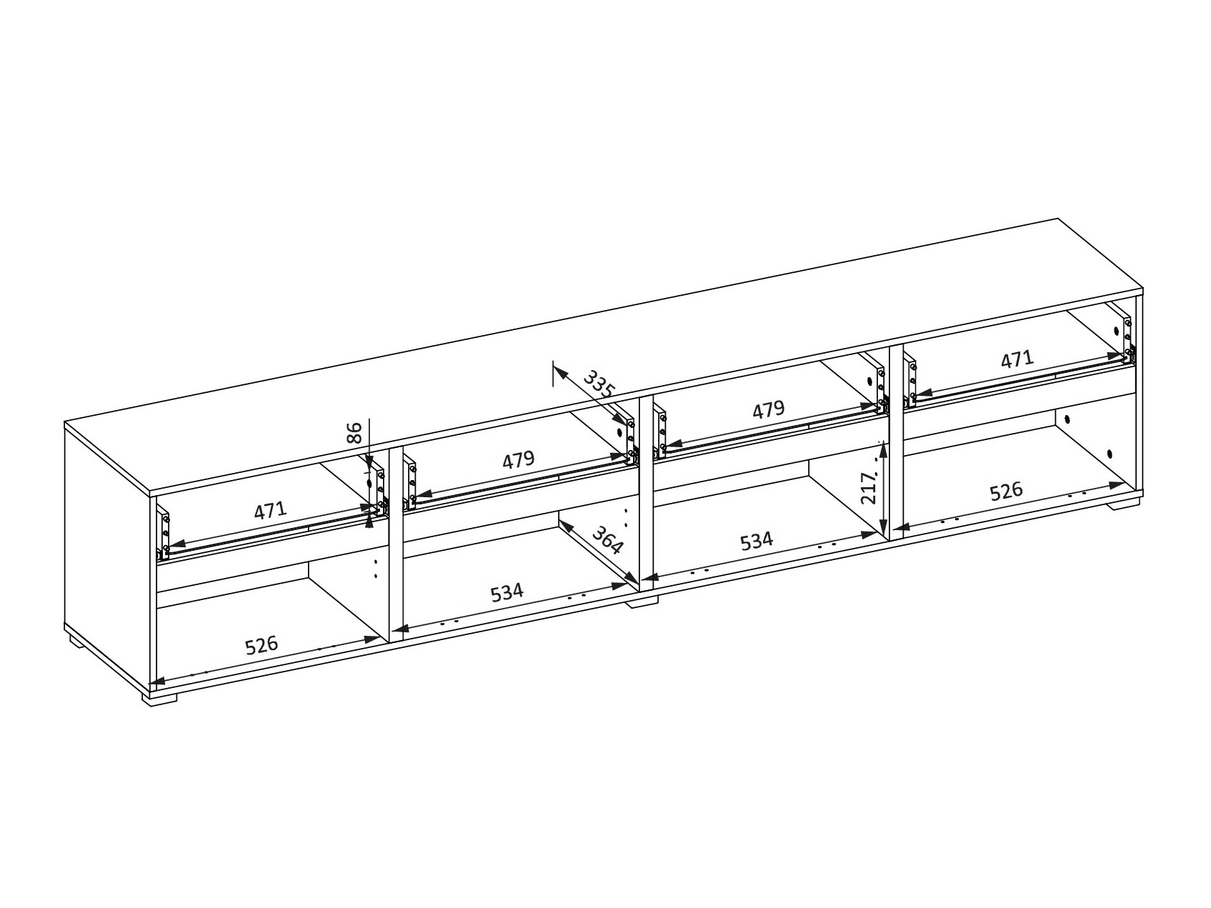 TV stol Alfere 101 (Hrast Wotan)