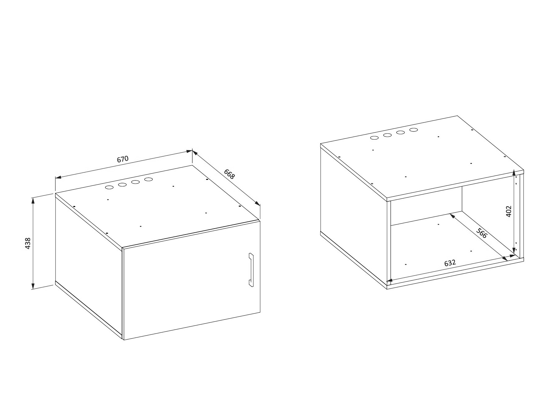 Zidni ormarić Novdele 104 (Bijela)