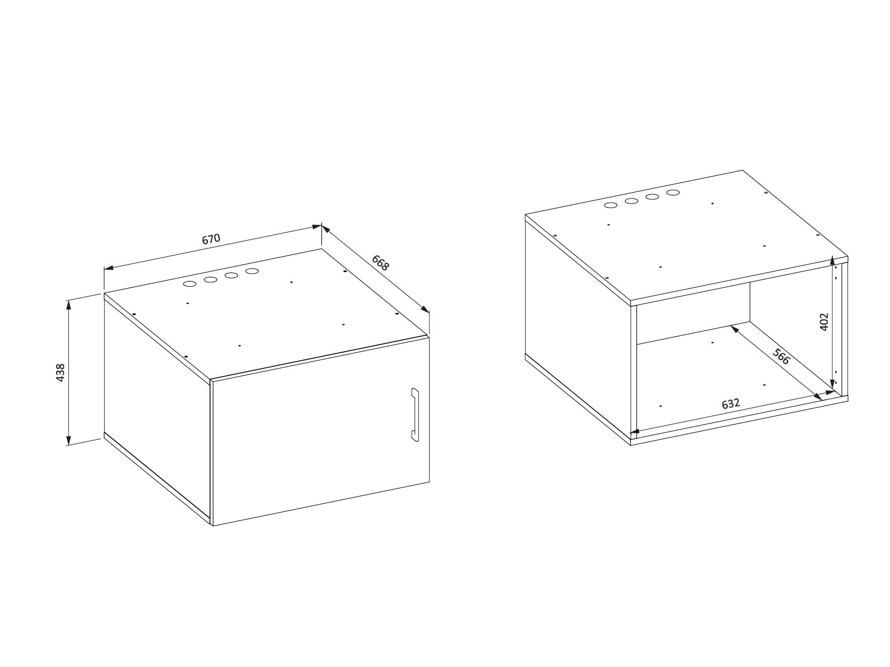 Zidni ormarić Novdele 104 (Orah)