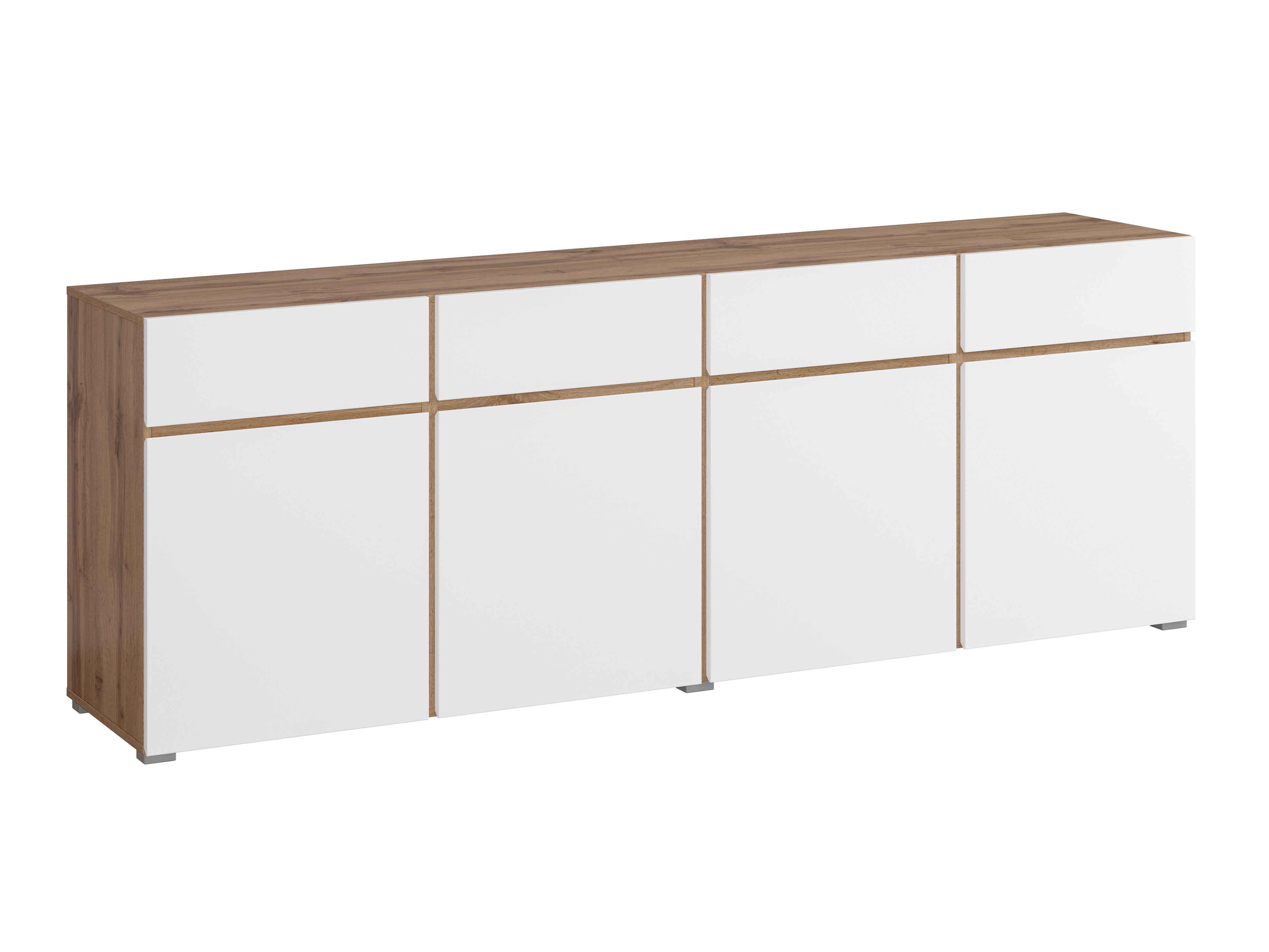 Komoda Alfere 100 (Hrast Wotan + Bijela)