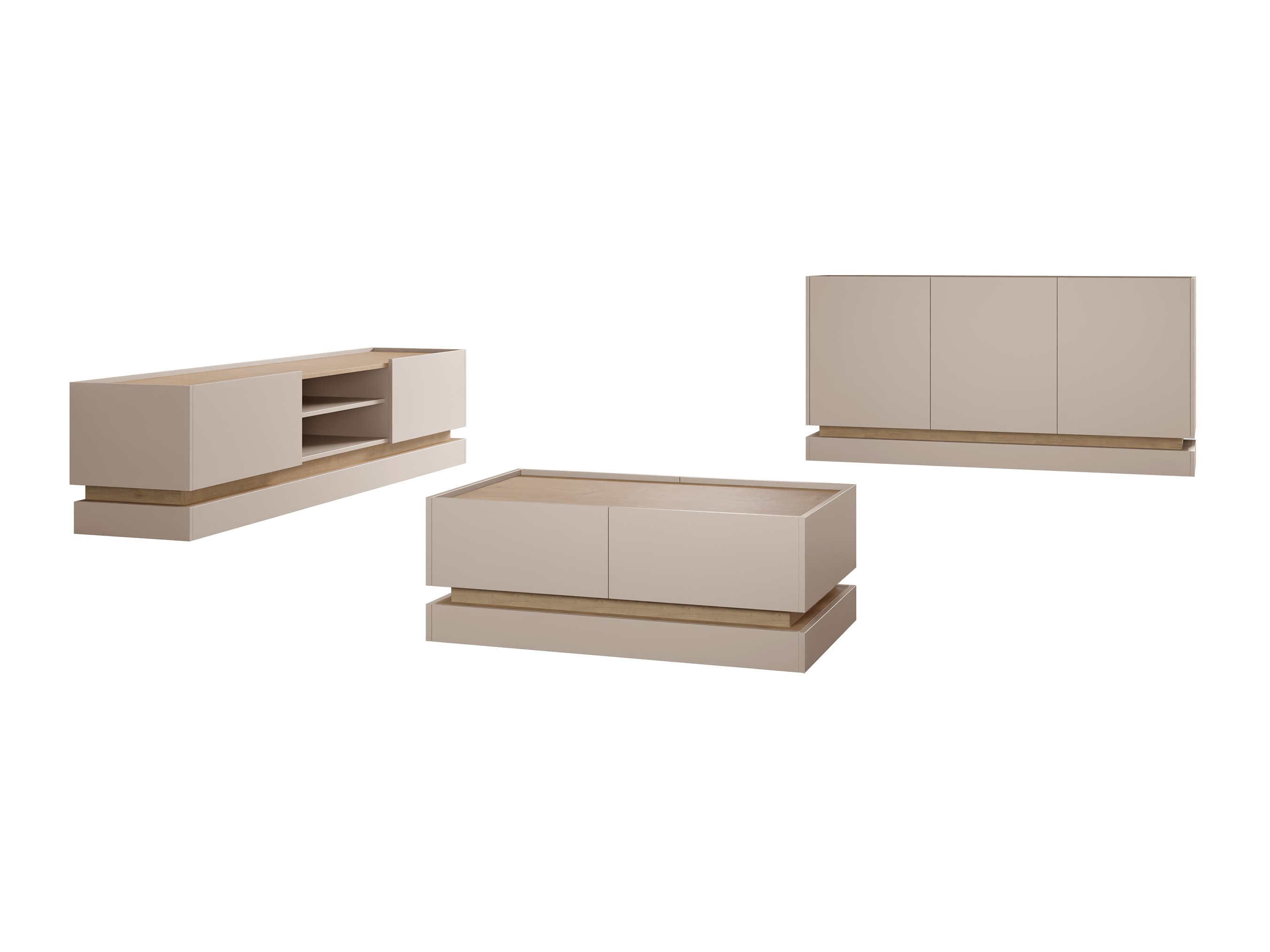 Set za dnevni boravak Comfivo Tilia (Kašmir + Hrast)
