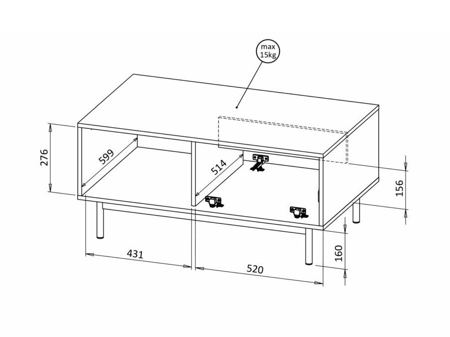 Stolić za kavu Avimera 104