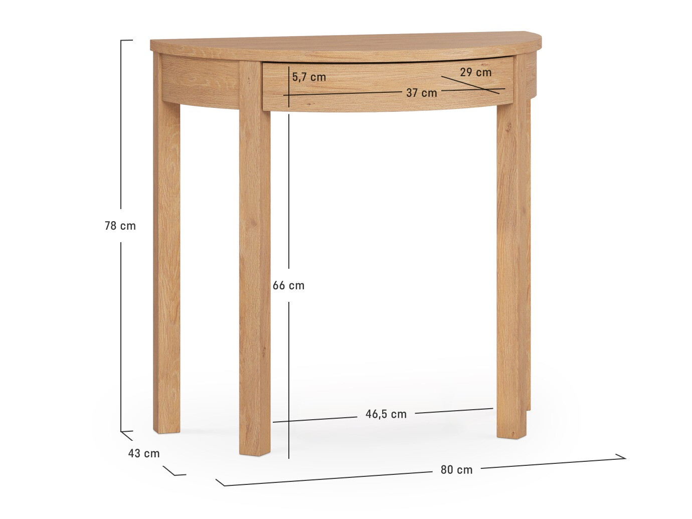 Toaletni stolić Sosero 107 (Hrast)