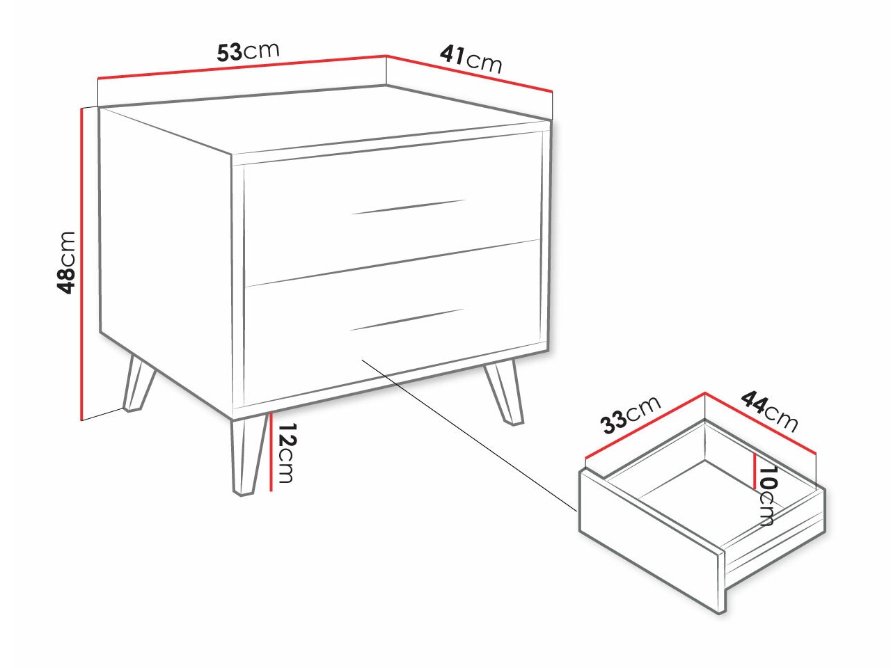Noćni ormarić Lombala 101