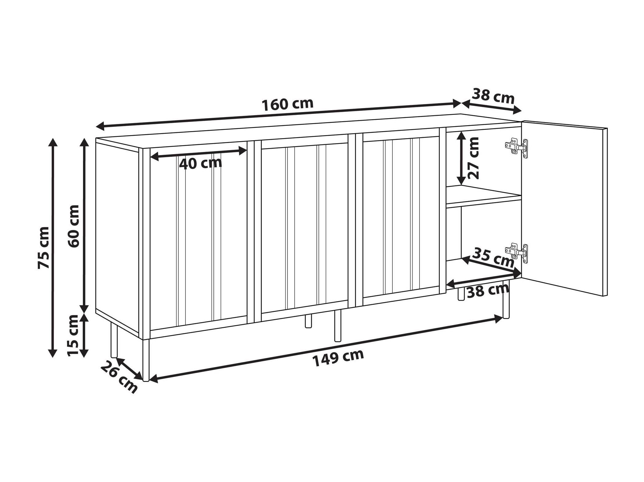 Ormarić Berwyn 3057