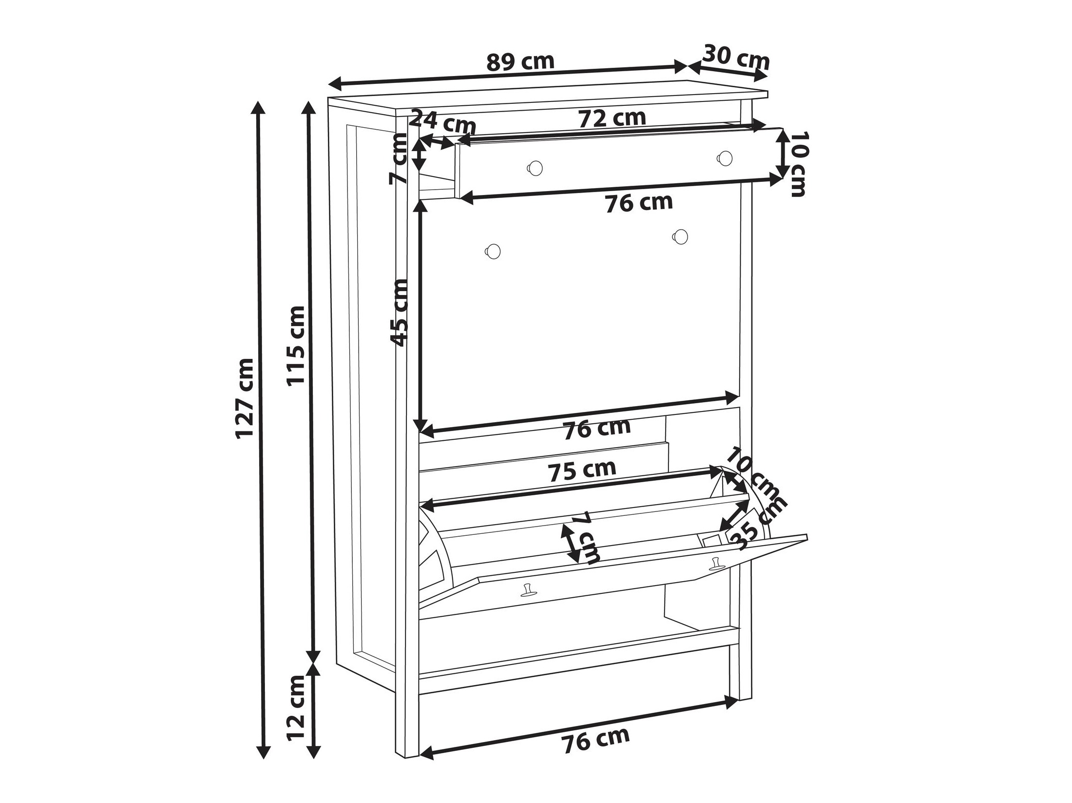 Ormarić za cipele Berwyn 3054