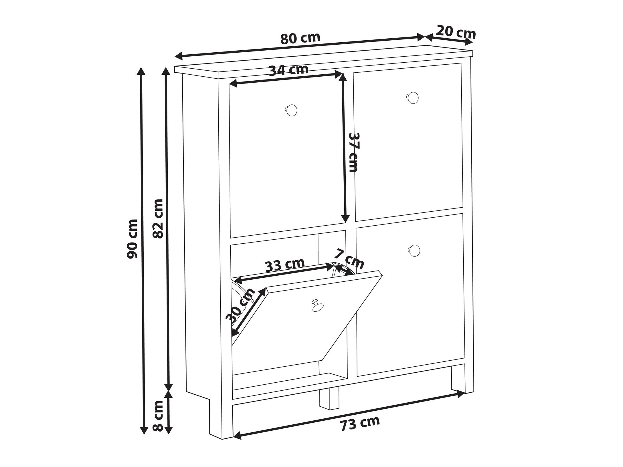 Ormarić za cipele Berwyn 3055