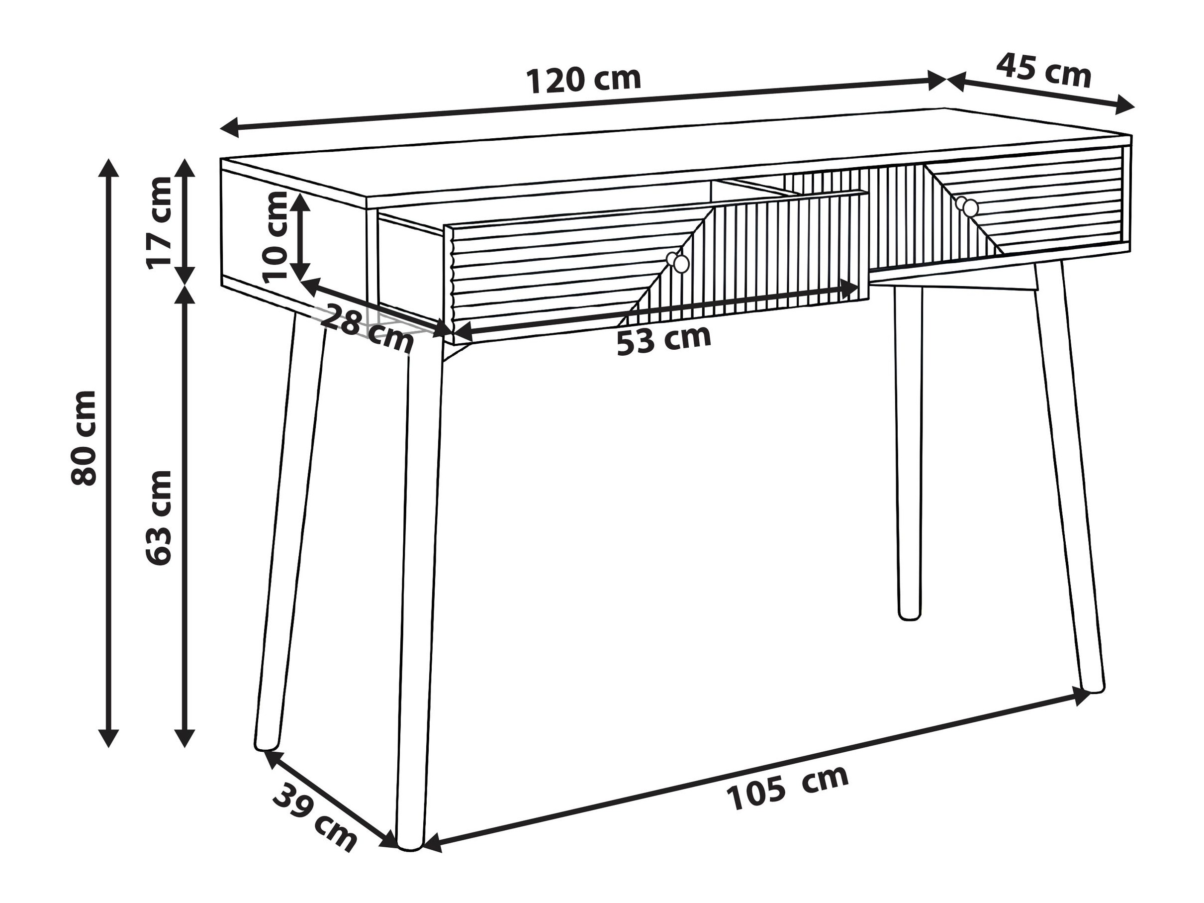 Konzolni stolić Fivnole 104
