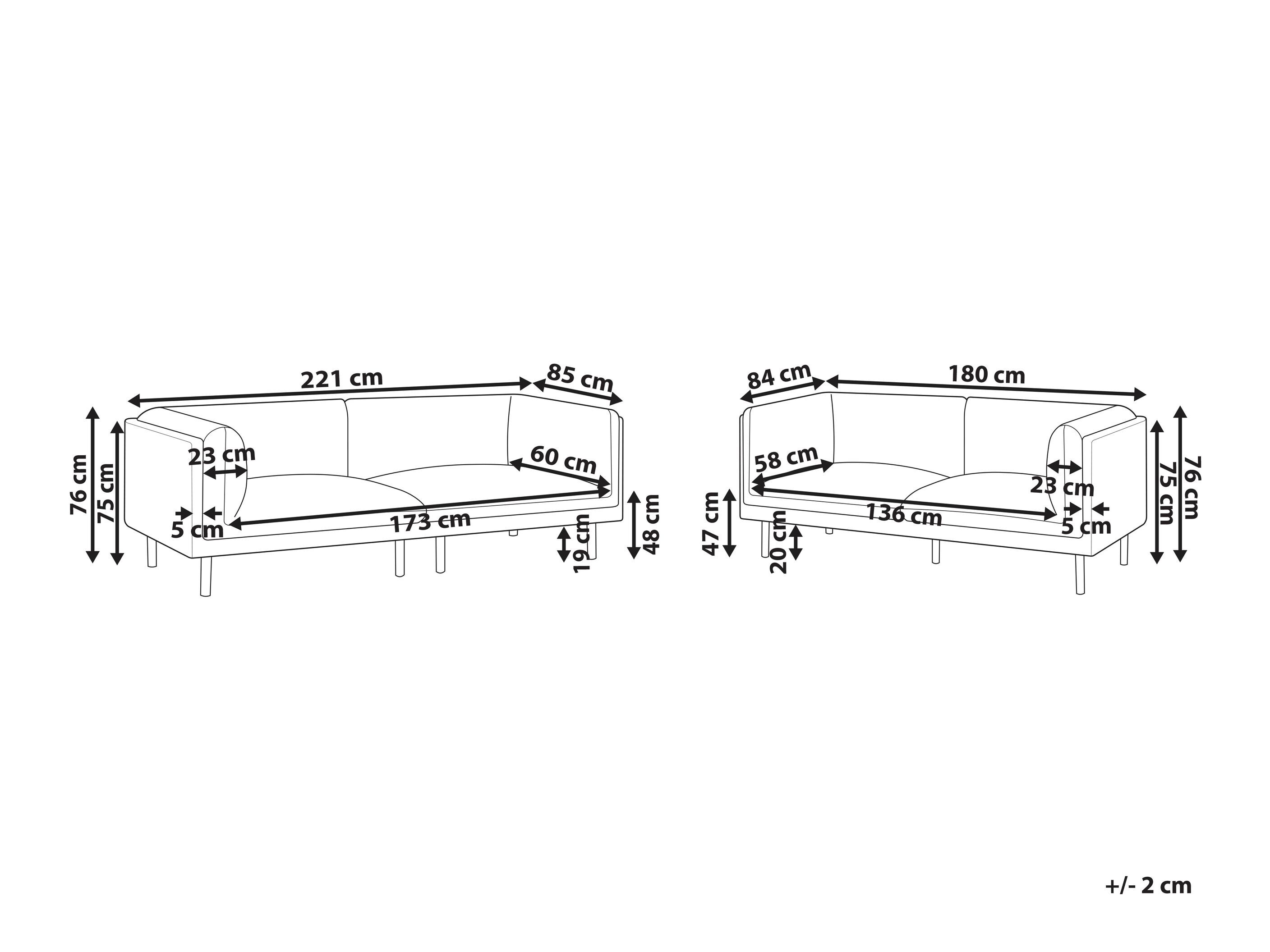 Tapecirani namještaj Berwyn 3085 (Bijela + Smeđa)