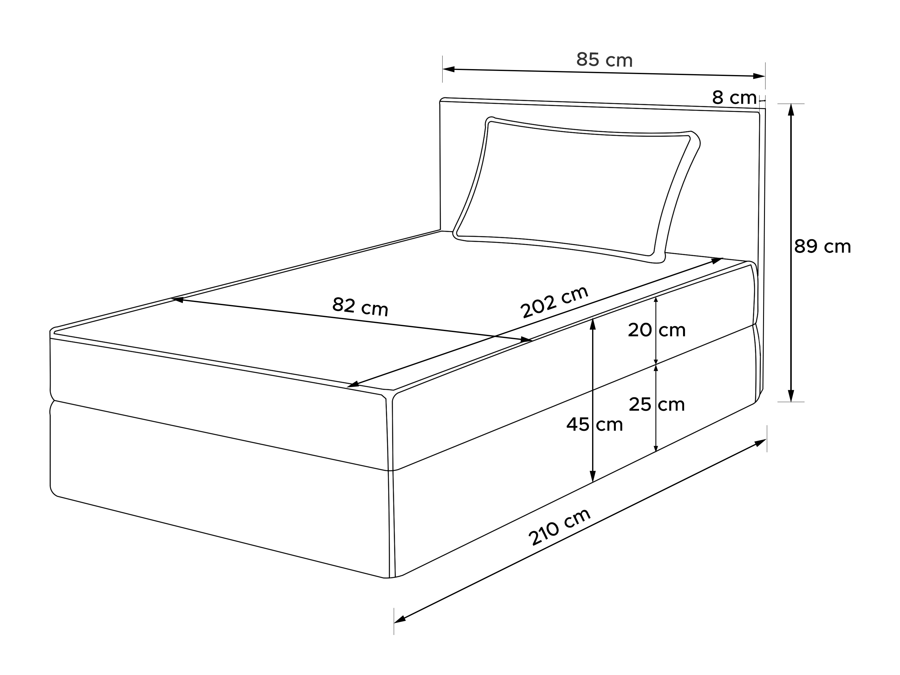 Boxspring krevet Temecula 140 (Poso 135)
