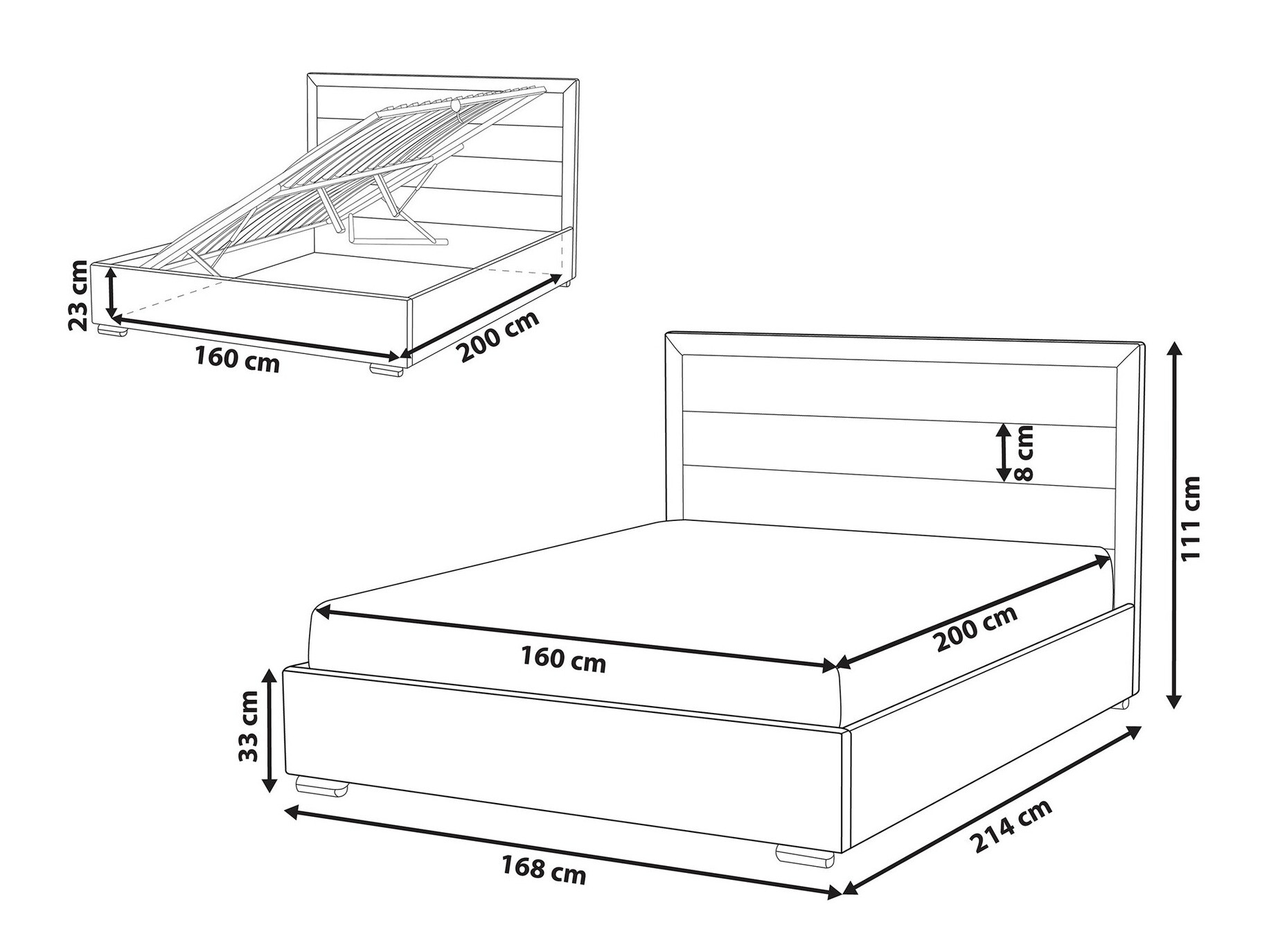 Krevet Berwyn 1218 (Narančasta)