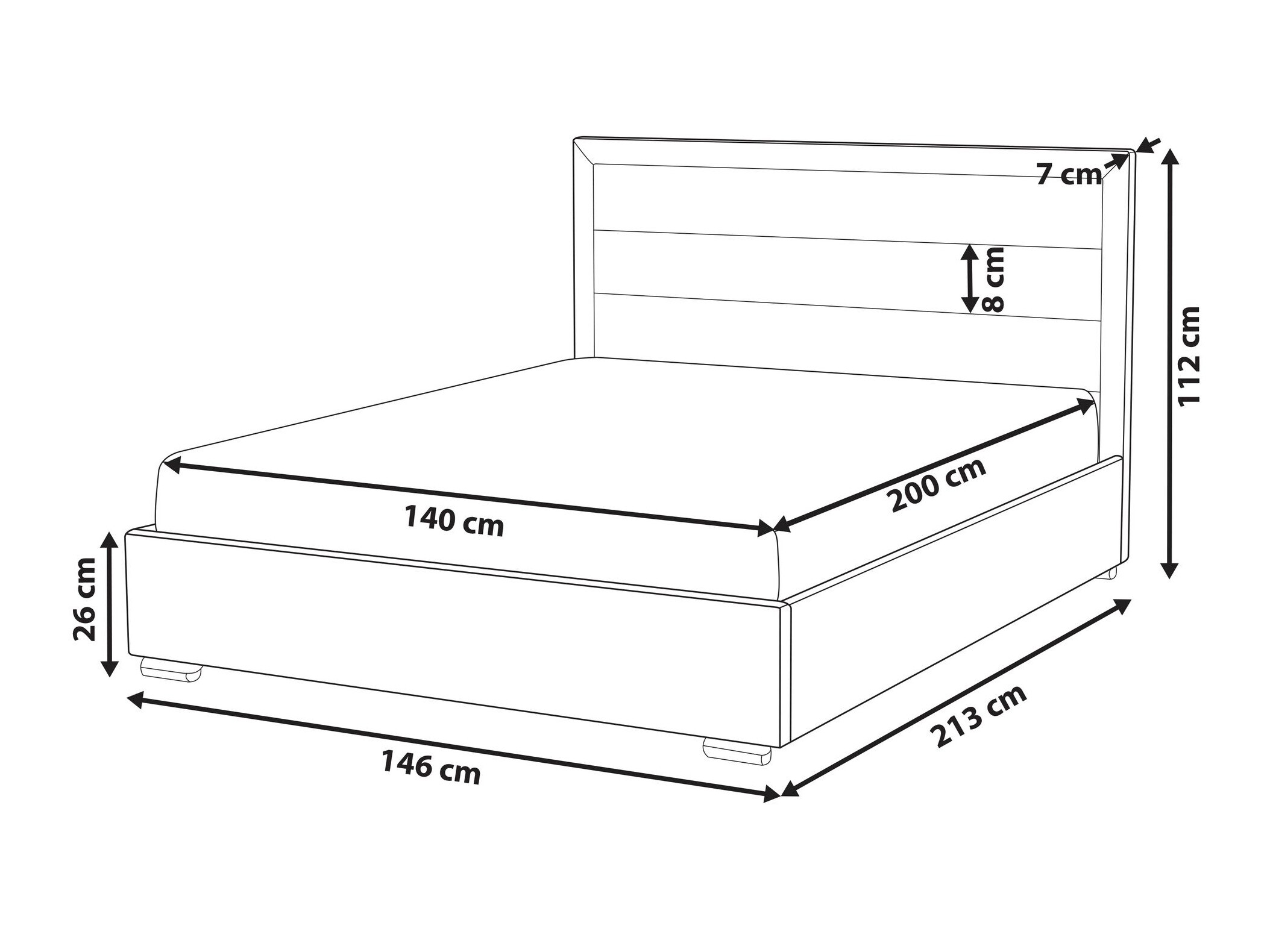 Krevet Berwyn 3114 (Svijetlo bež)
