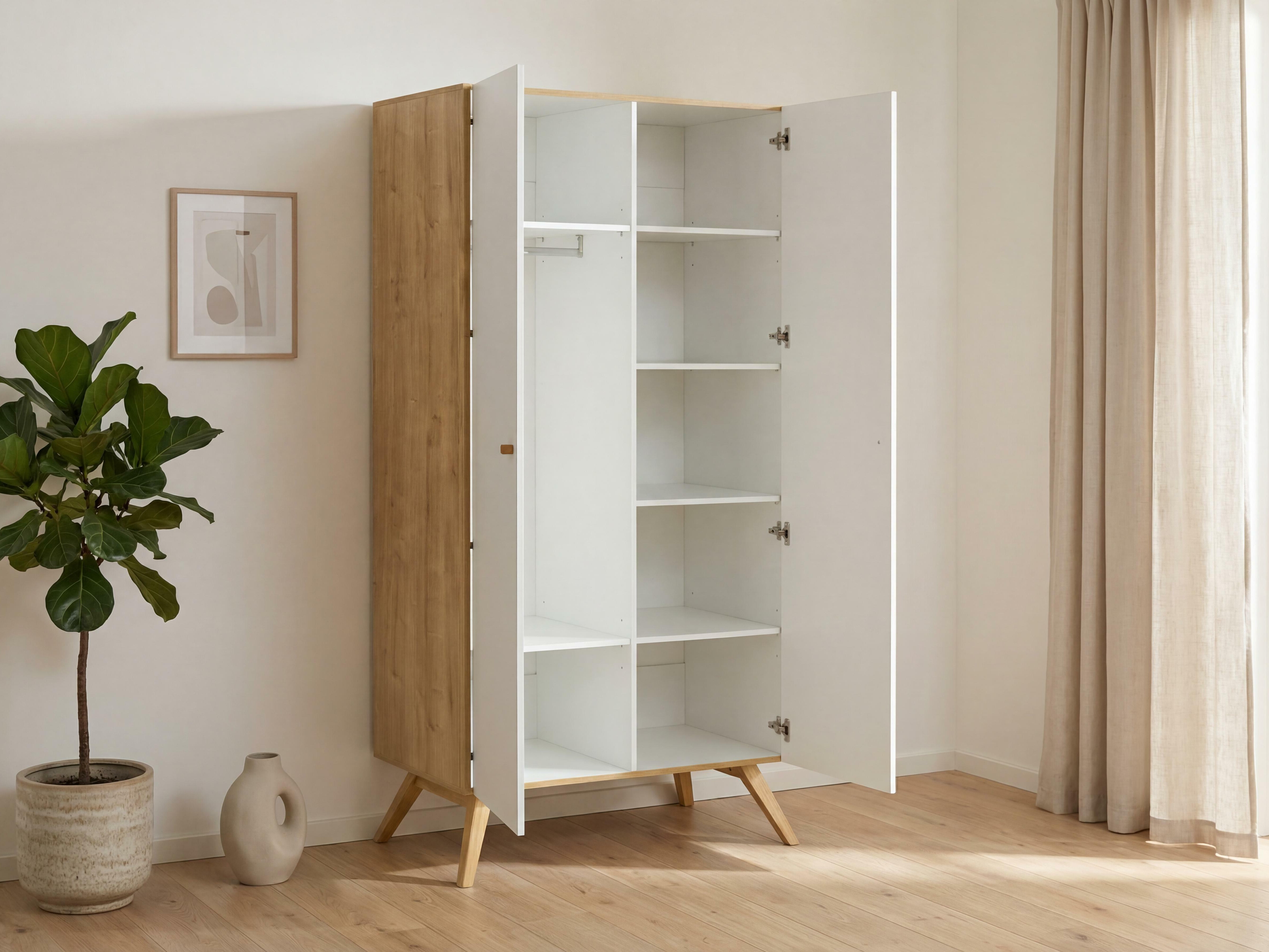 Ormar Ruvruvi 101 (Bijela + Hrast)