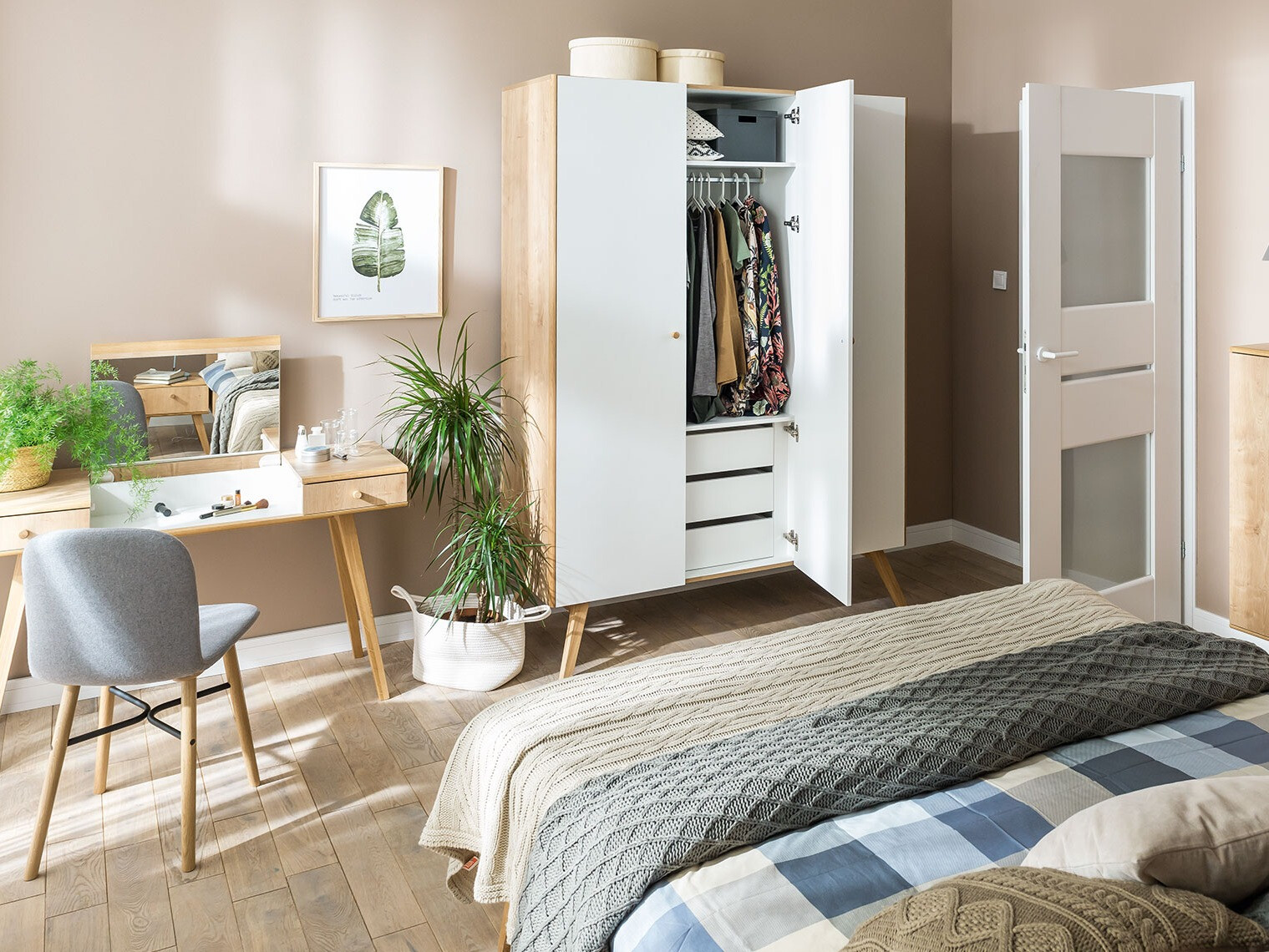 Ormar Ruvruvi 102 (Bijela + Hrast)