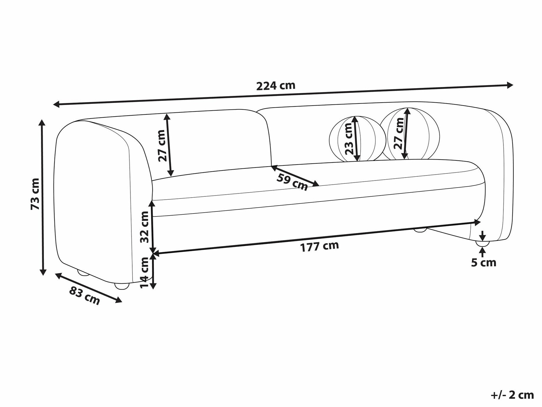 Kauč Veselme 103 (Bijela)