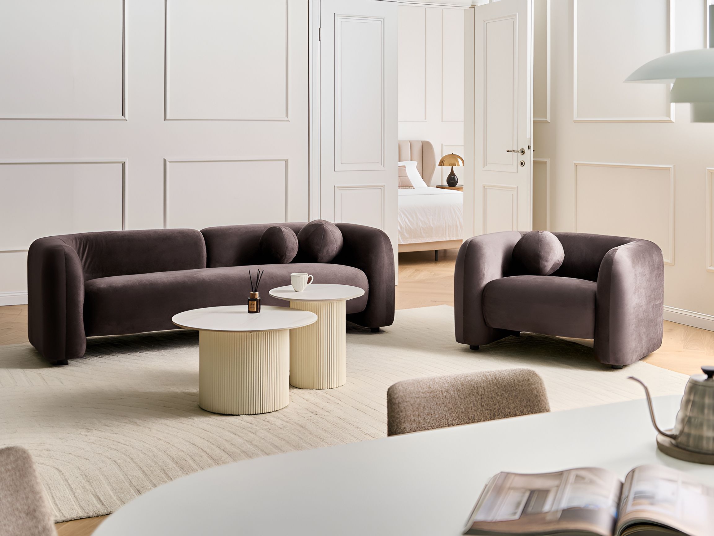 Kauč Veselme 103 (Tamno smeđa)