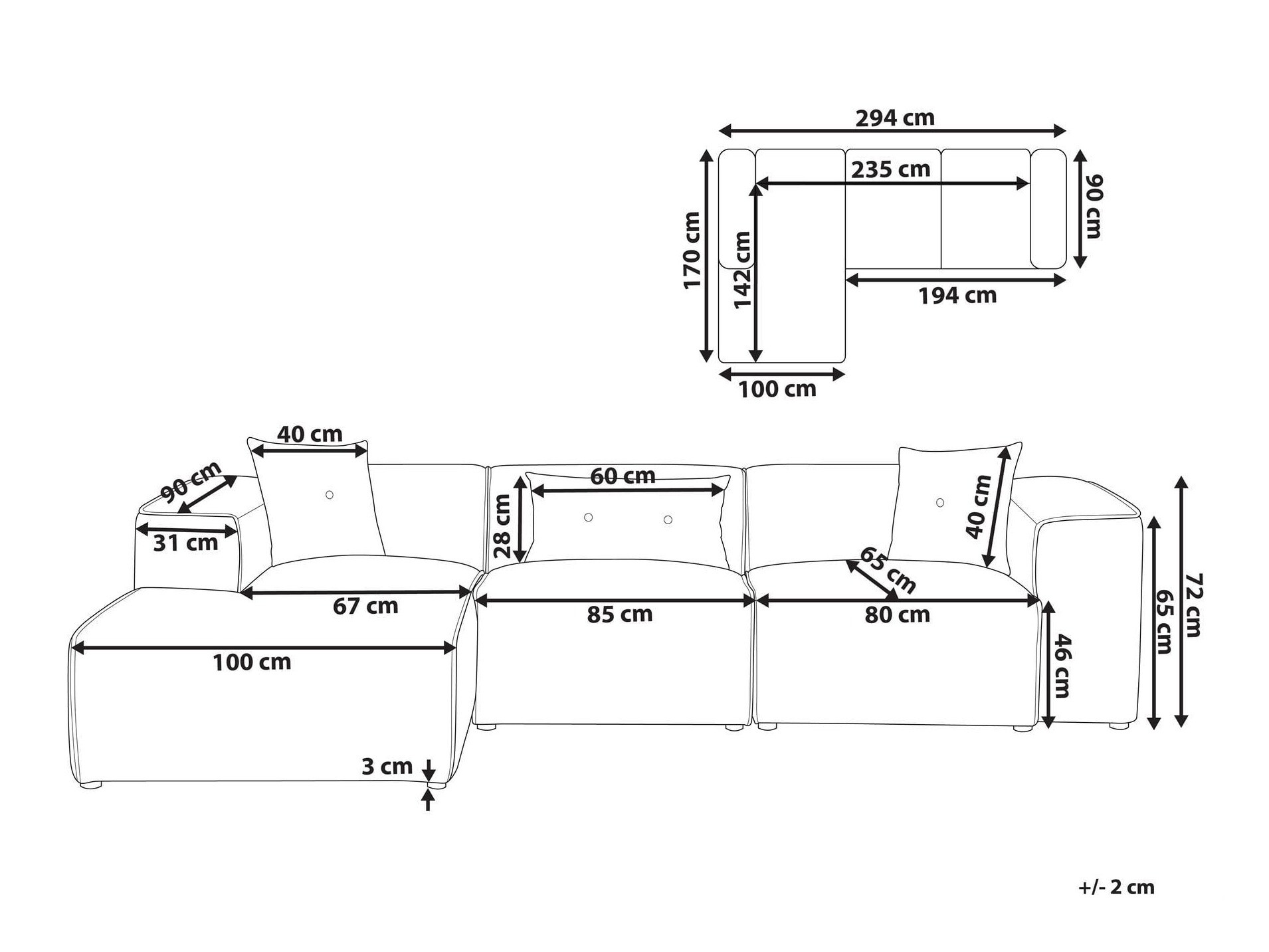Kutna garnitura Berwyn 3121 (Bijela)
