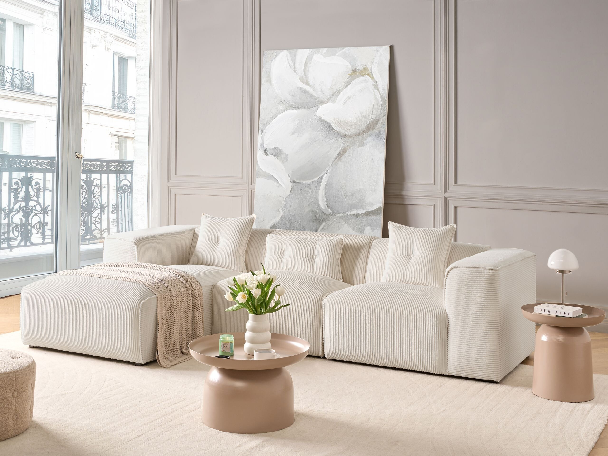 Kutna garnitura Berwyn 3121 (Bijela)