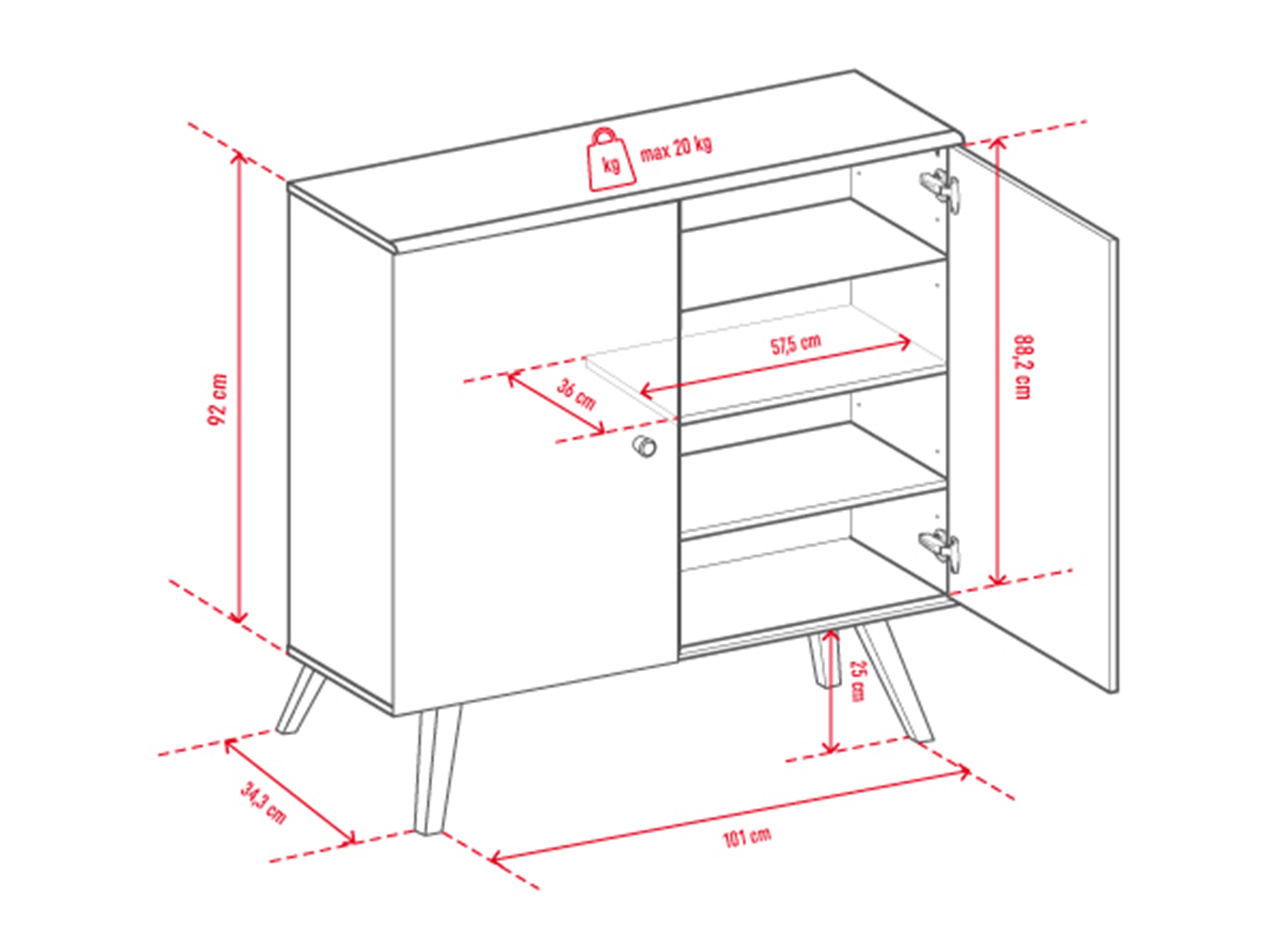 Ormarić Ruvruvi 107 (Hrast)