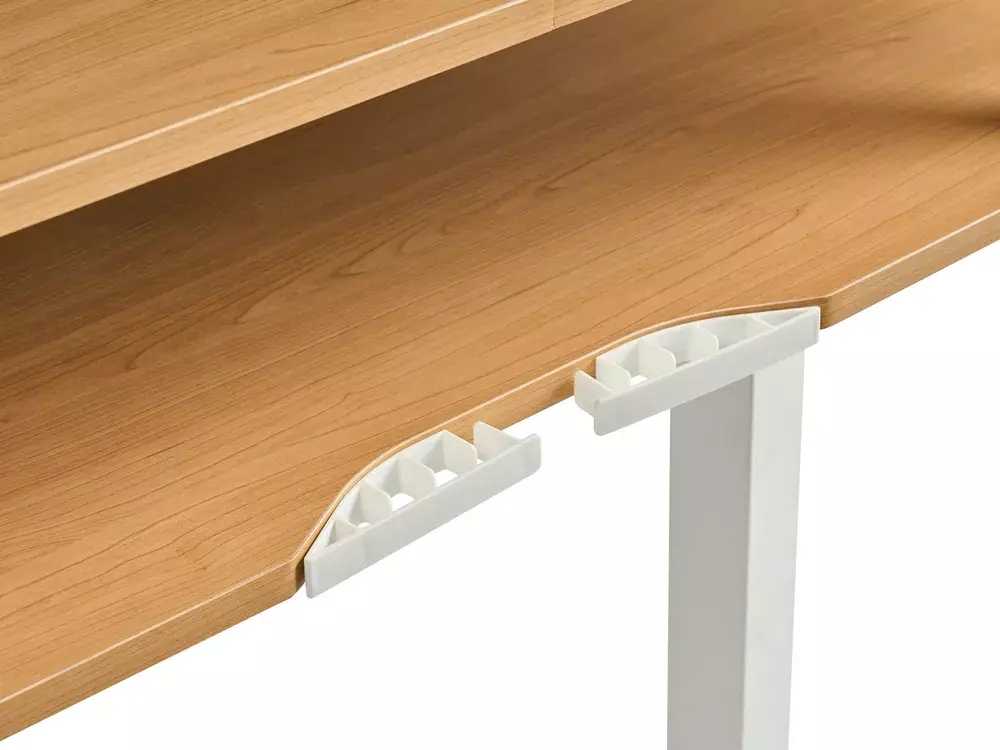 Radni stol podesiv po visini Berwyn 3128 (Bijela + Svijetlo drvo)