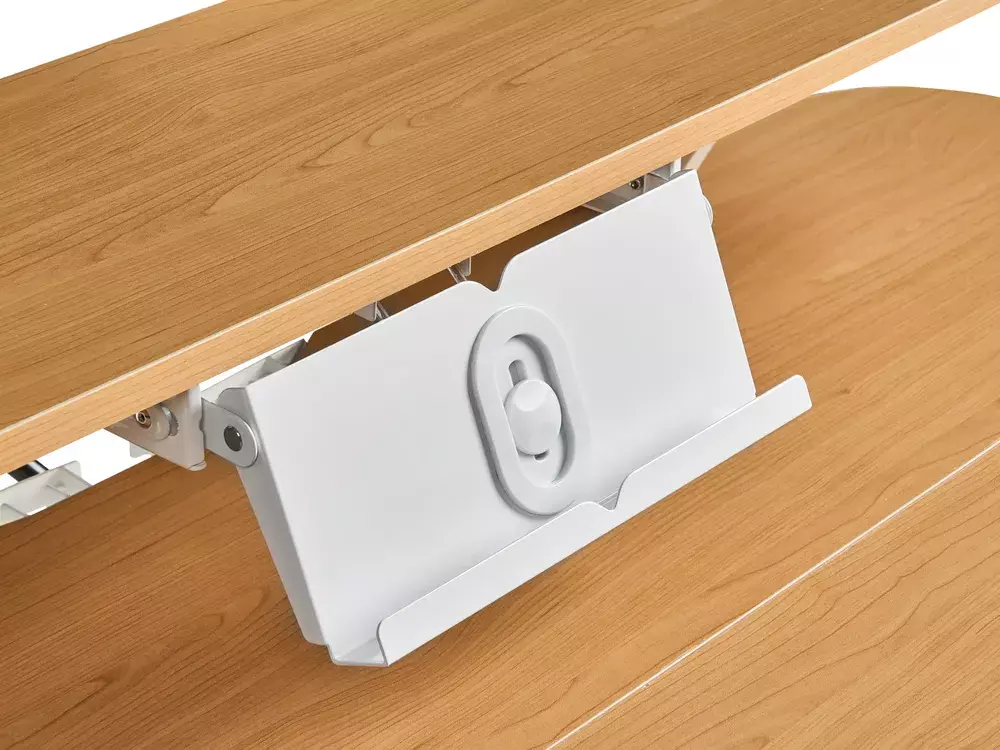 Radni stol podesiv po visini Berwyn 3128 (Bijela + Svijetlo drvo)