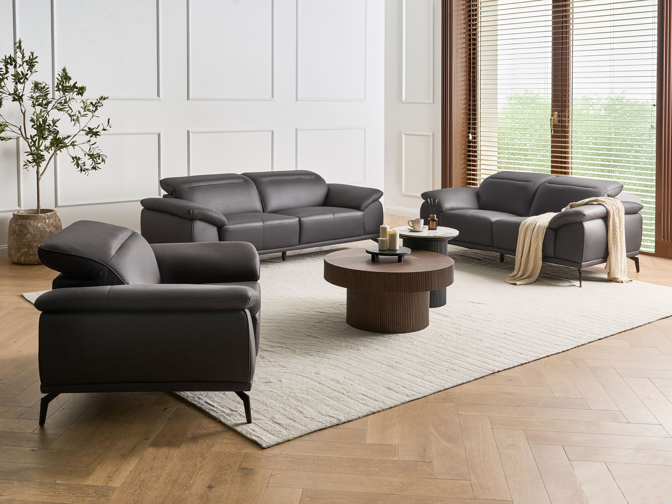 Tapecirani namještaj Berwyn 3127 (Crna)