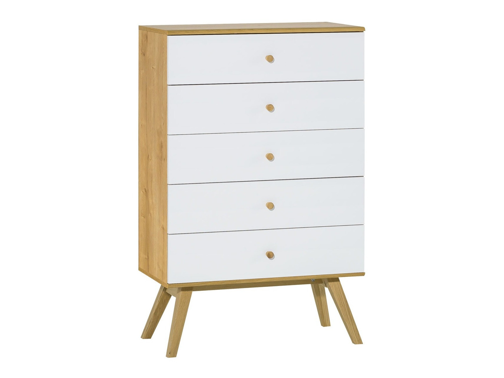 Komoda Ruvruvi 111 (Bijela + Hrast)