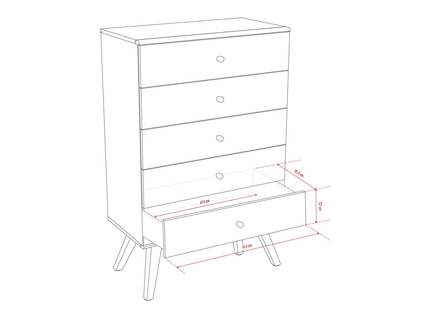 Komoda Ruvruvi 111 (Hrast)