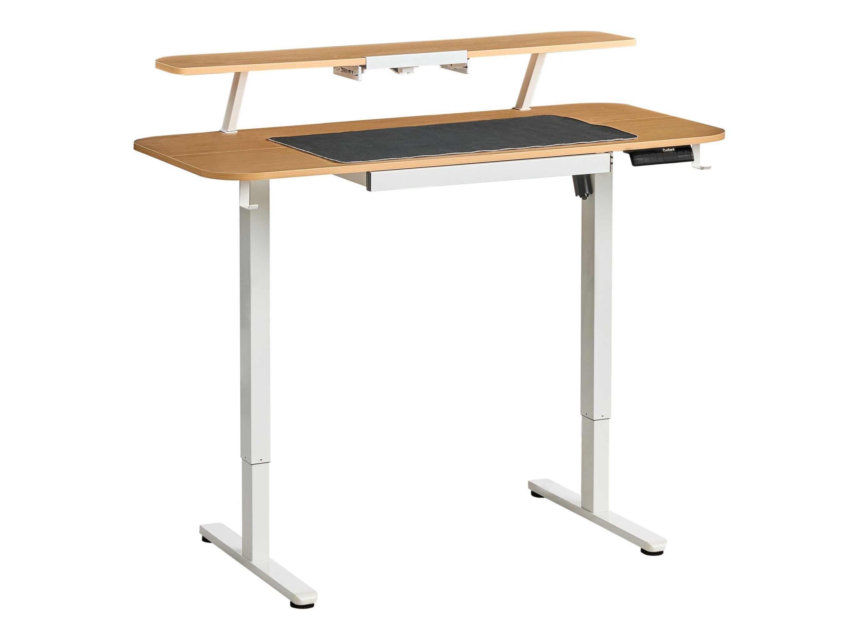 Radni stol podesiv po visini Berwyn 3128 (Bijela + Svijetlo drvo)