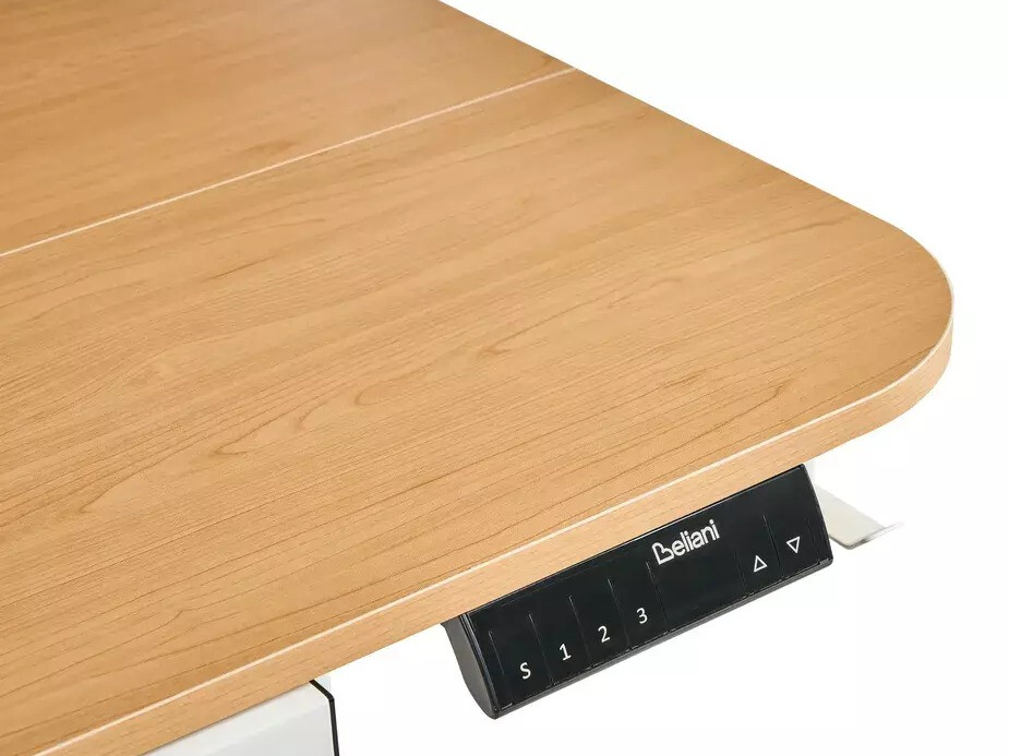 Radni stol podesiv po visini Berwyn 3128 (Bijela + Svijetlo drvo)