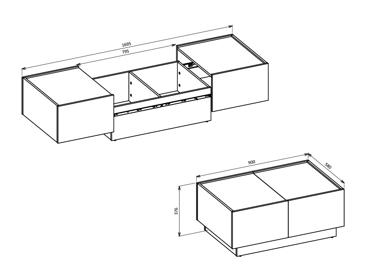 Transformirajući stolić za kavu SC9696