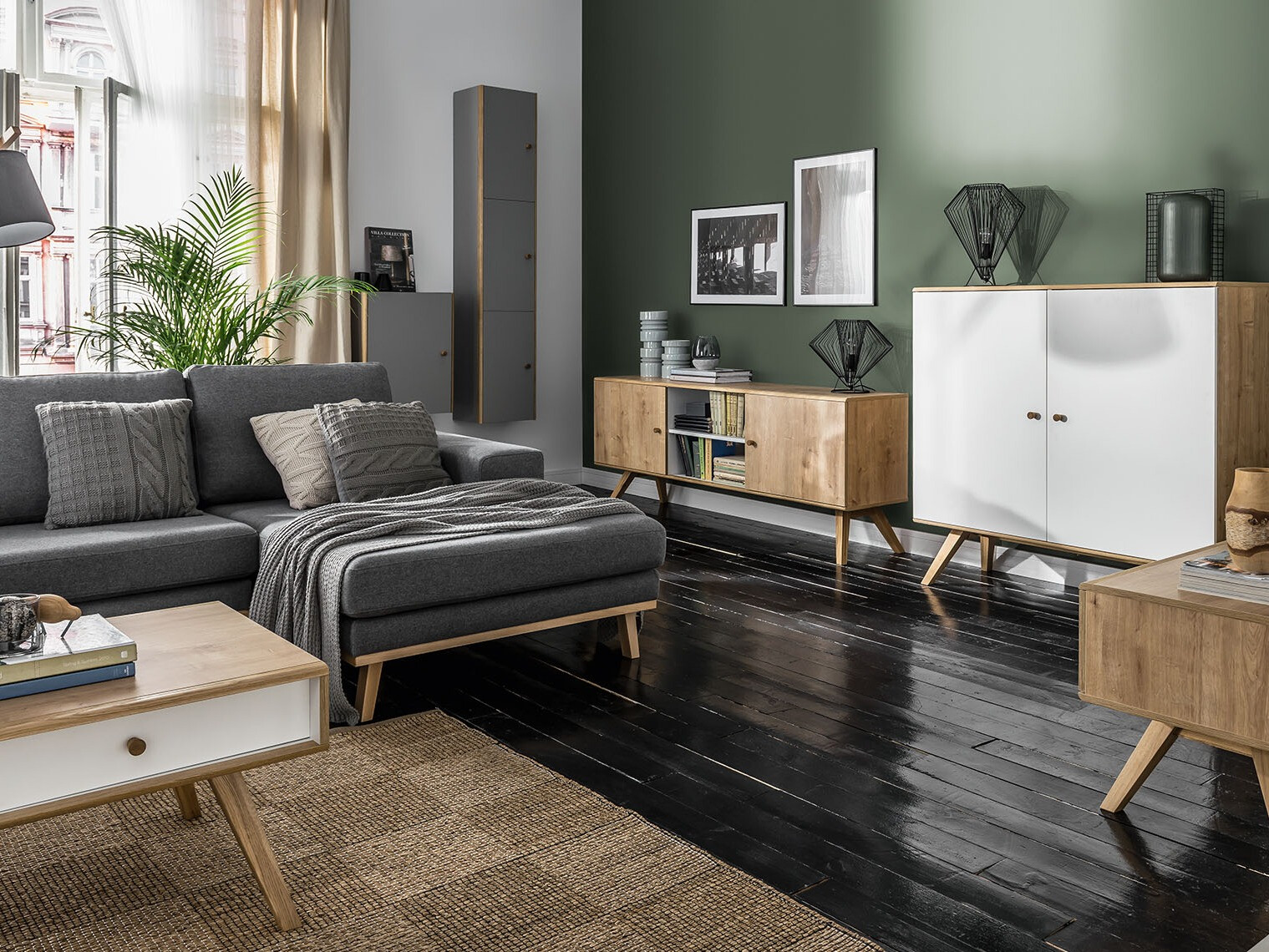 TV stol Ruvruvi 109 (Bijela + Hrast)