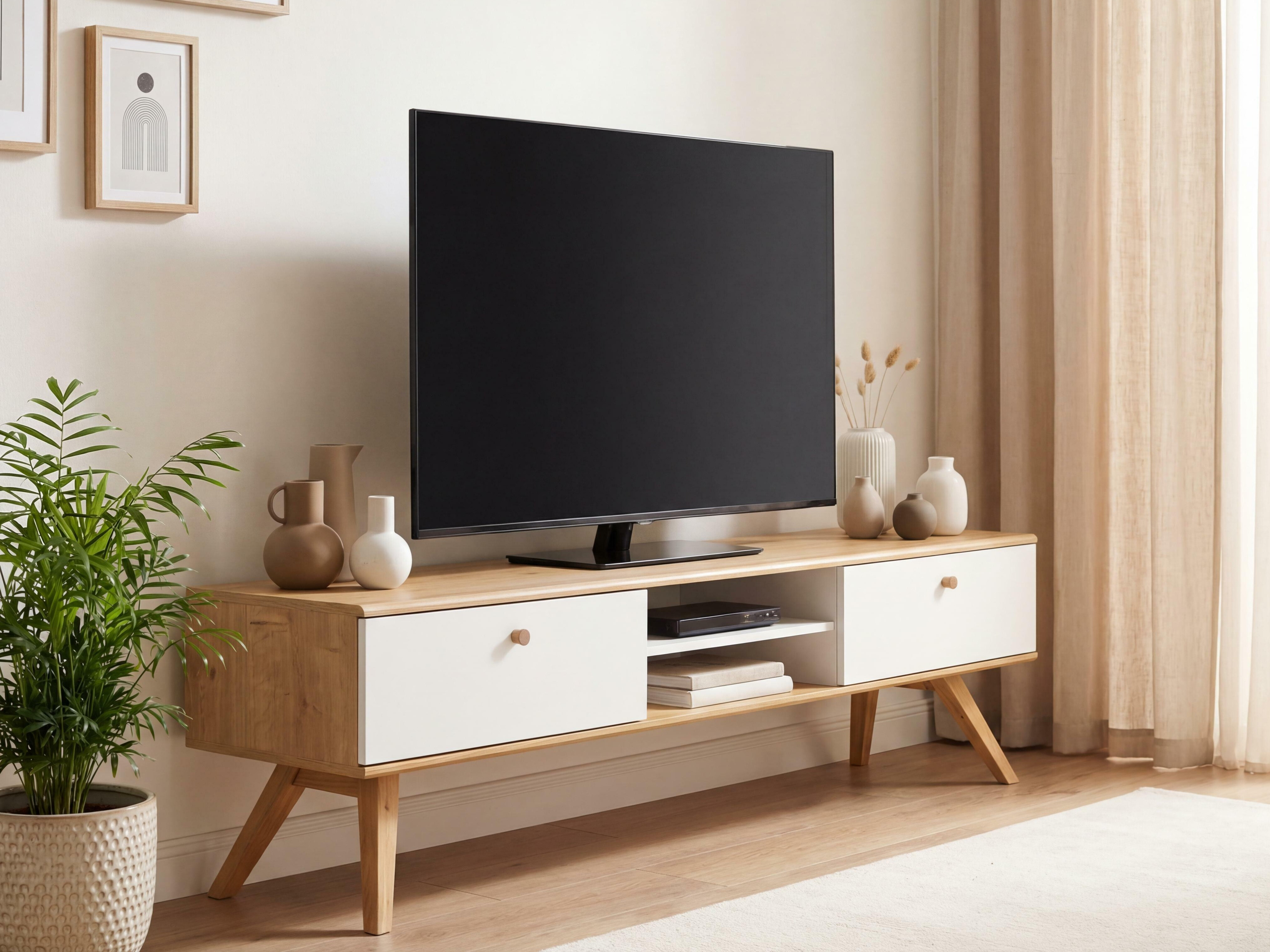 TV stol Ruvruvi 112 (Bijela + Hrast)