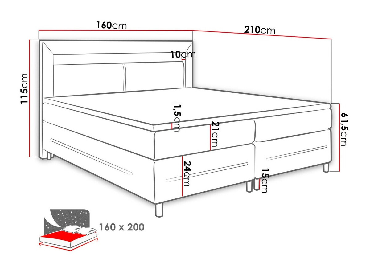 Boxspring krevet SC9710