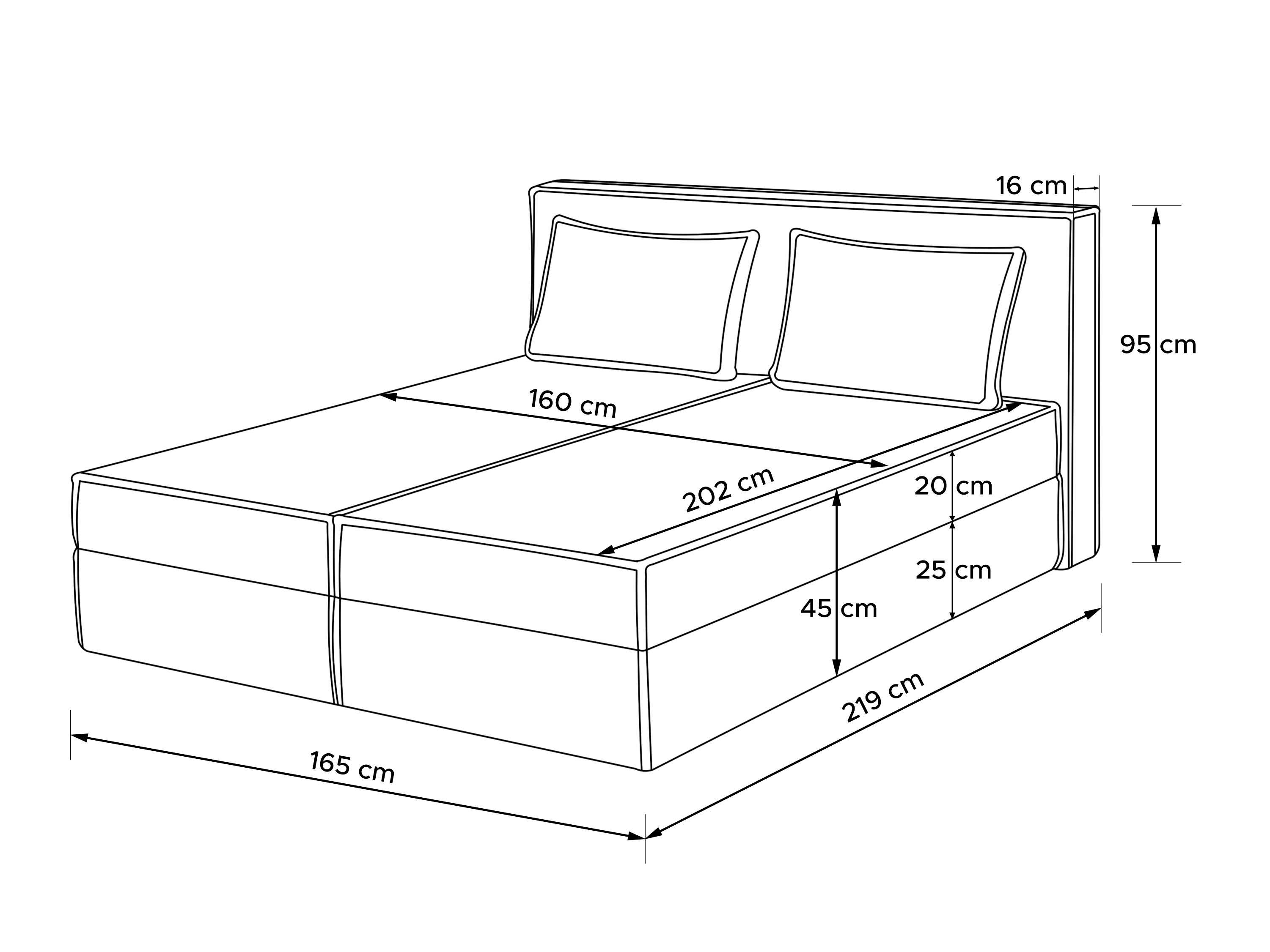 Boxspring krevet Temecula 141 (Poso 02)