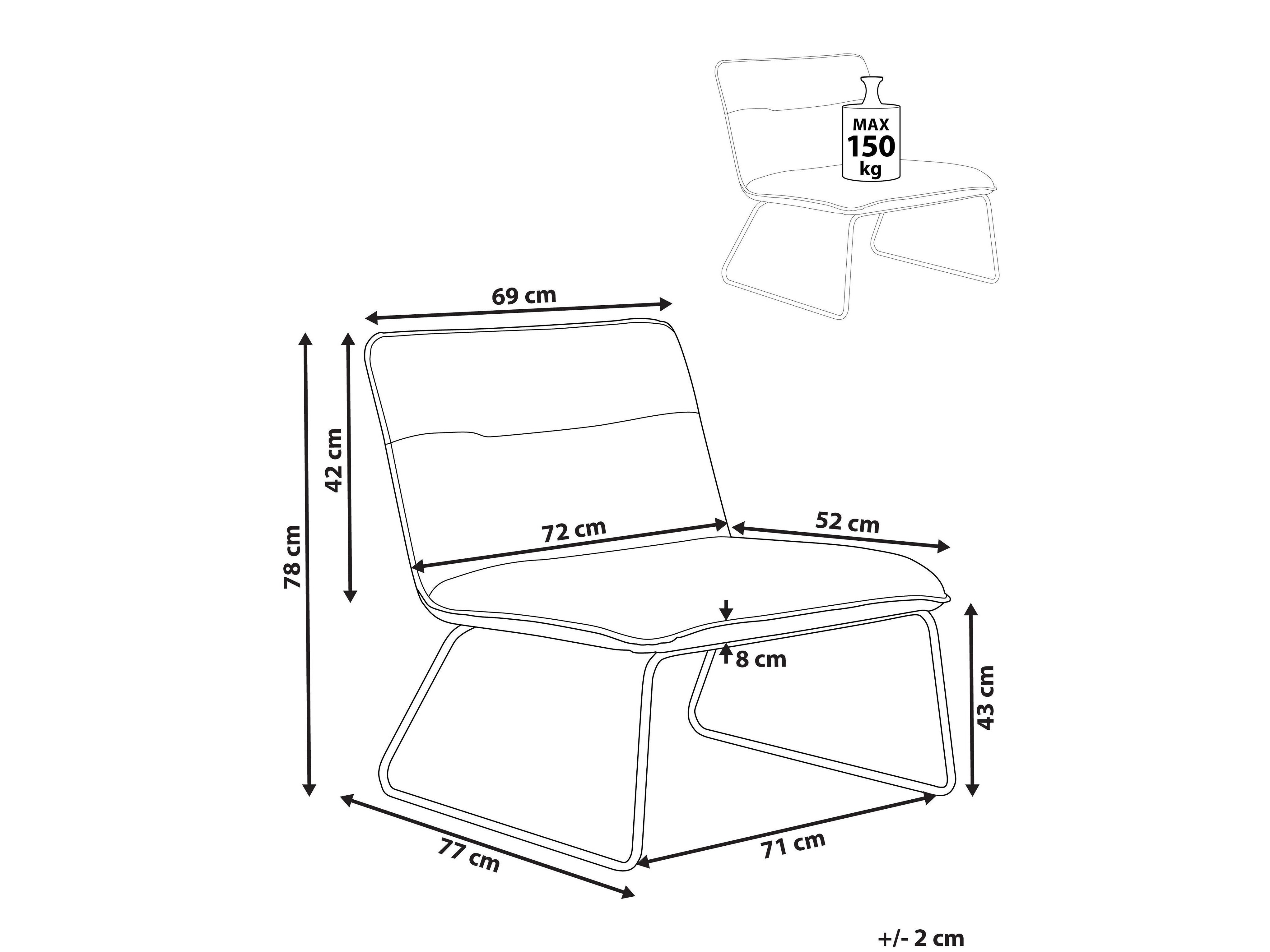 Fotelja Berwyn 3134 (Svijetlo bež)