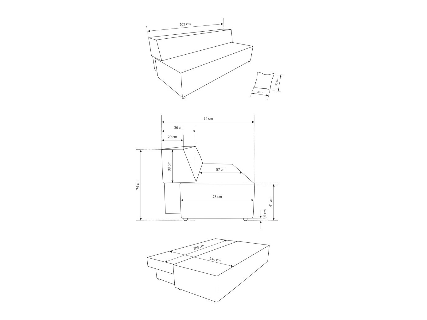 Kauč na razvlačenje SC9733