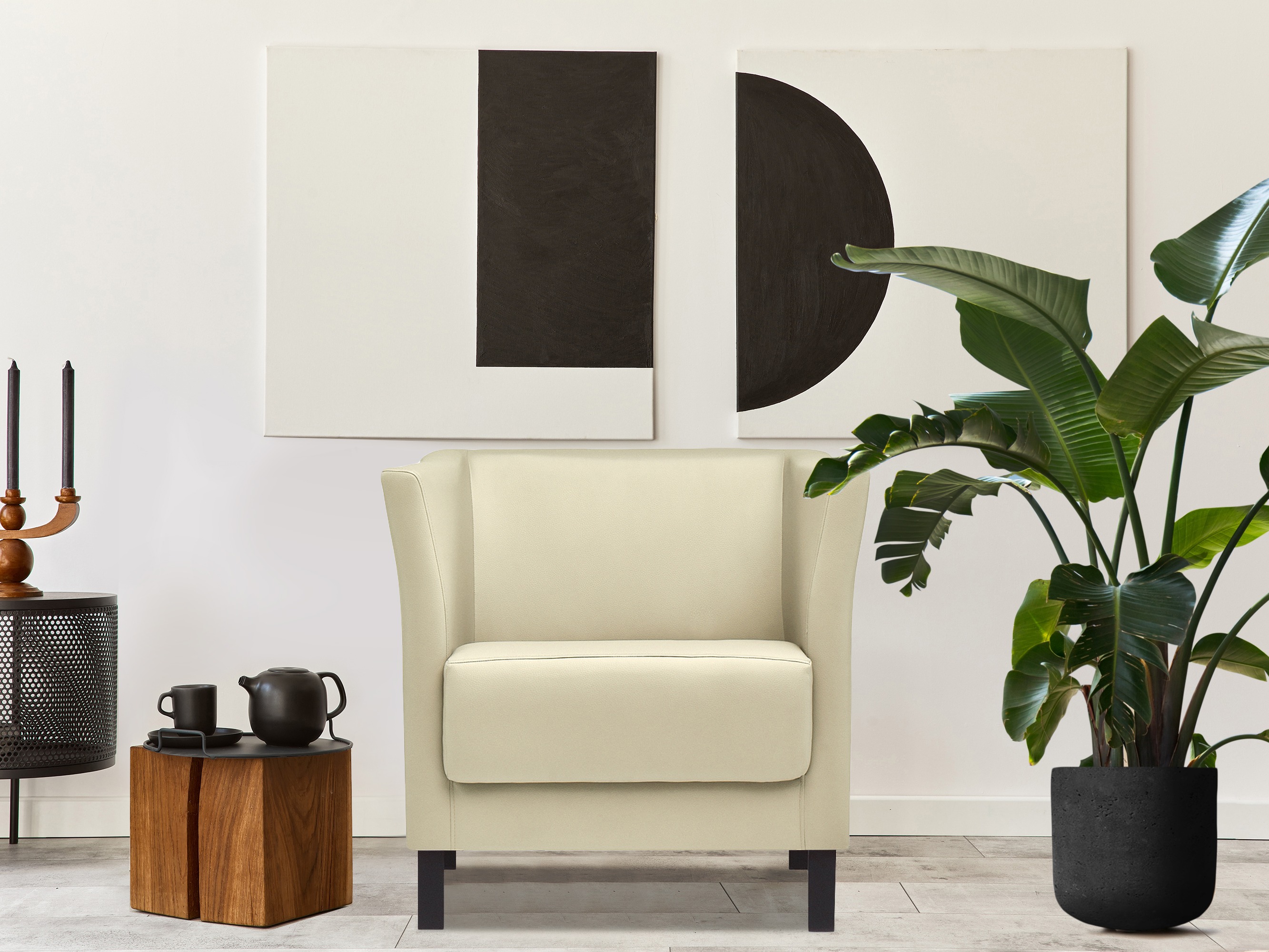 Fotelja Dalrevu 100 (Krem)