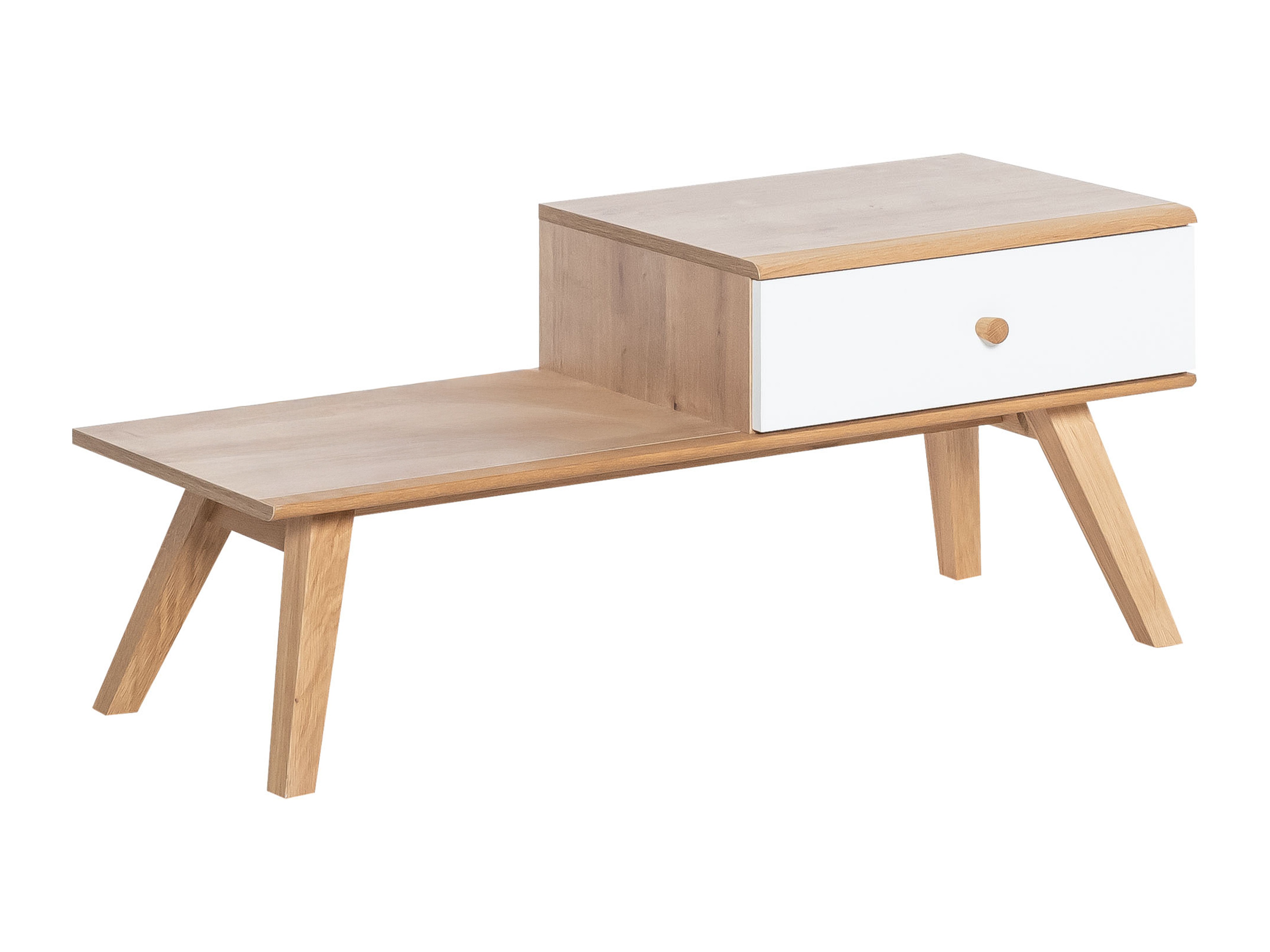 Klupa Ruvruvi 117 (Bijela + Hrast)