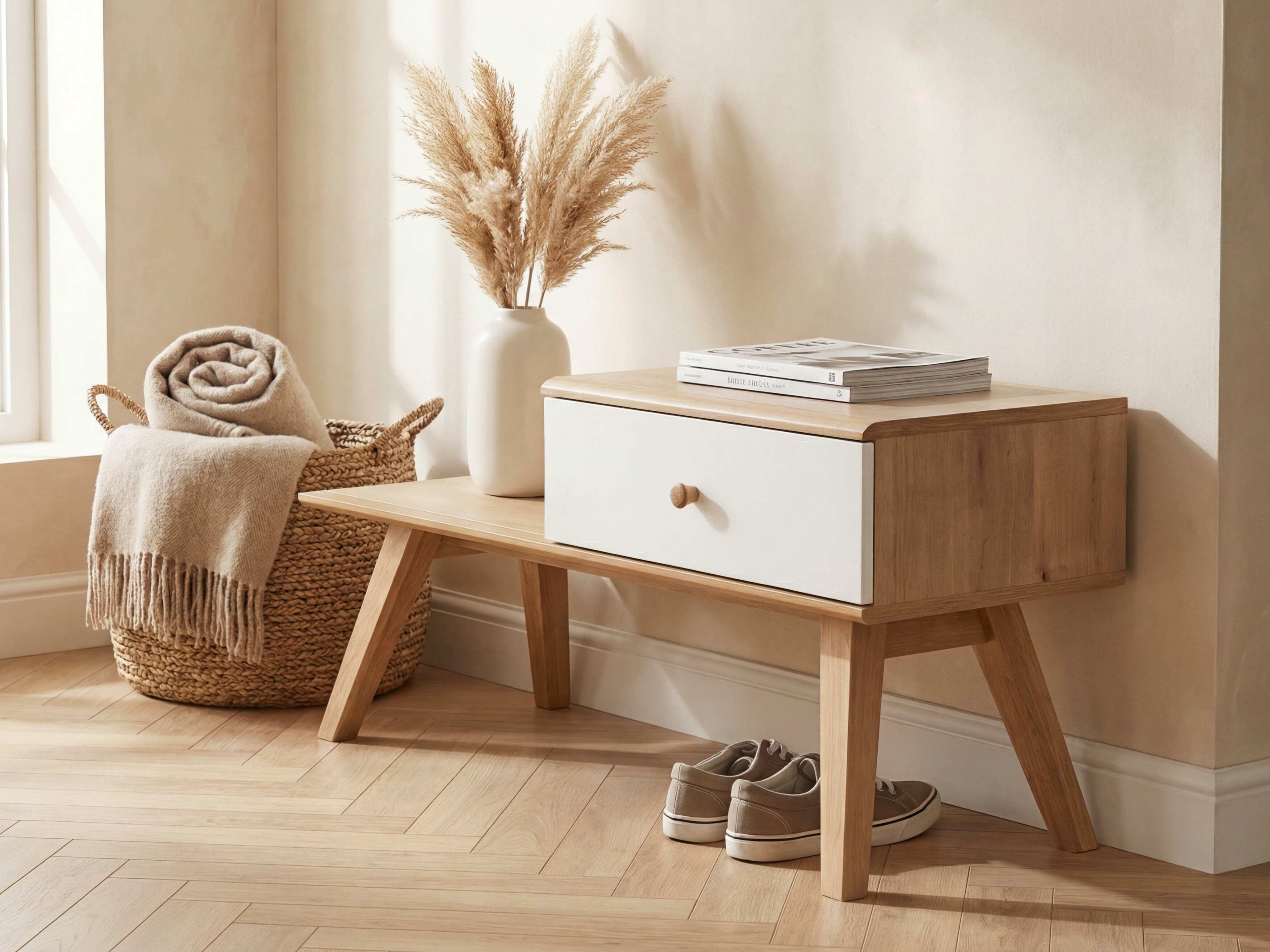 Klupa Ruvruvi 117 (Bijela + Hrast)