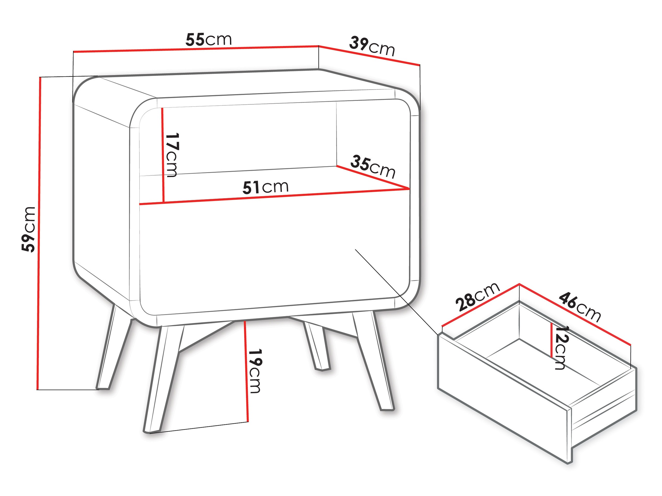 Noćni ormarić Talsalo 106